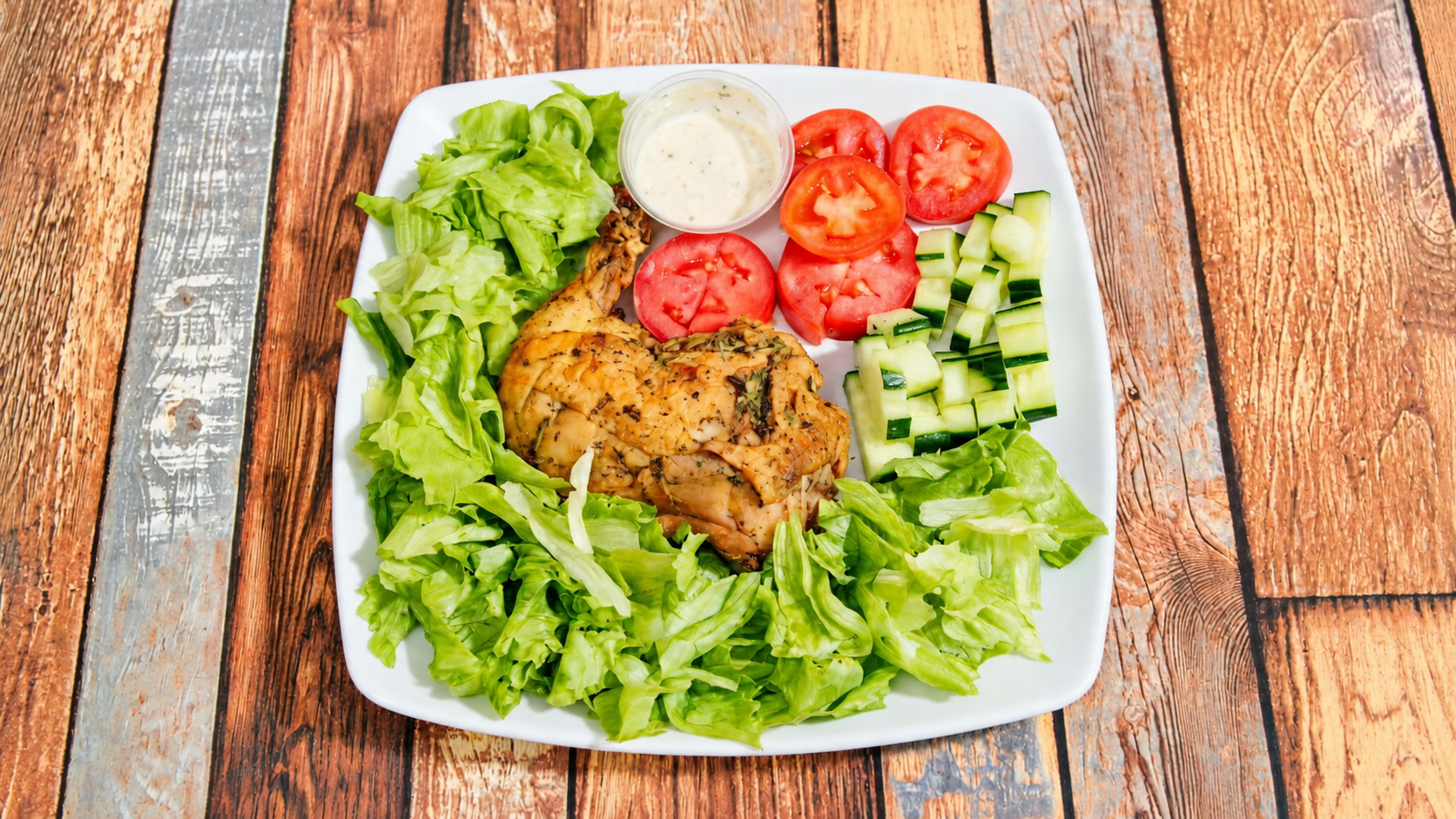 1 Cuisse de Poulet plus Salade — Petite Afrique