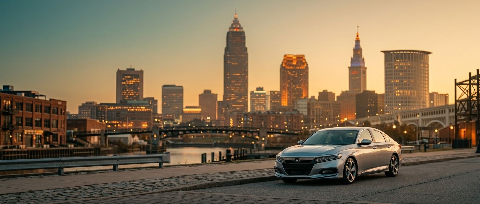 Luxe Car Rental service area Cleveland Ohio map