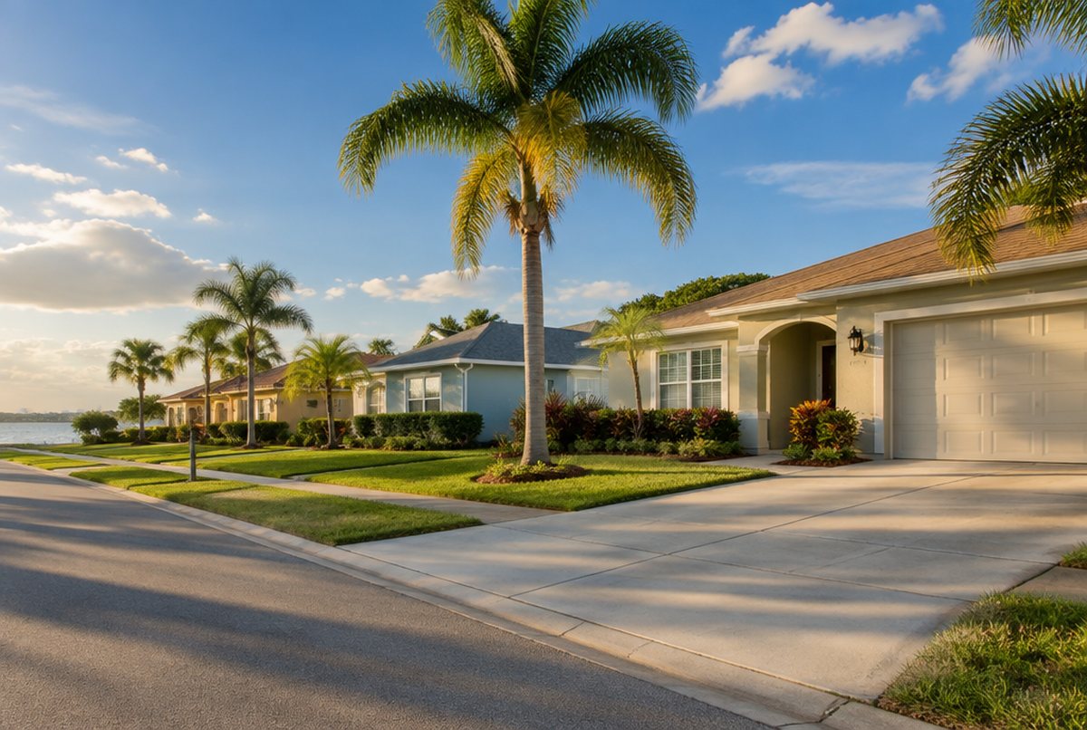 A residential street in Tampa, Florida