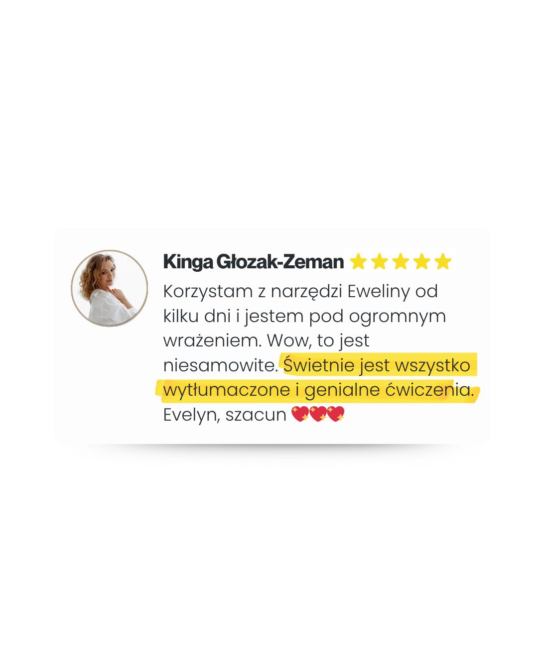 Opinia członkini klubu