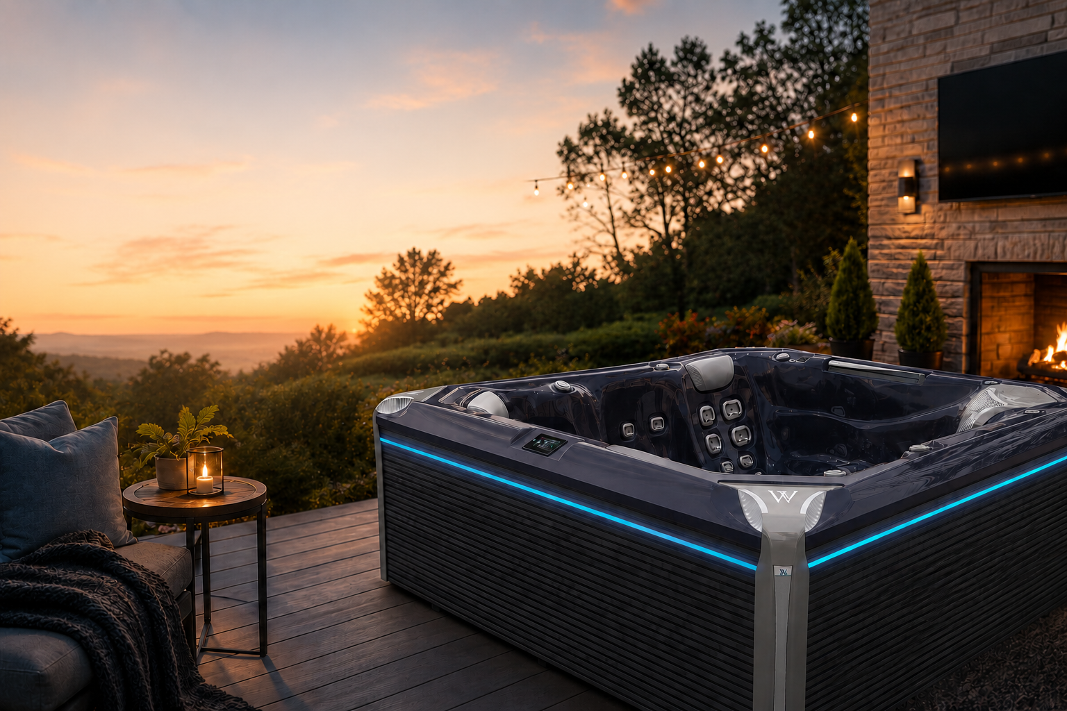Creating a Luxury Outdoor Space with Hot Tubs and a Swim Spa