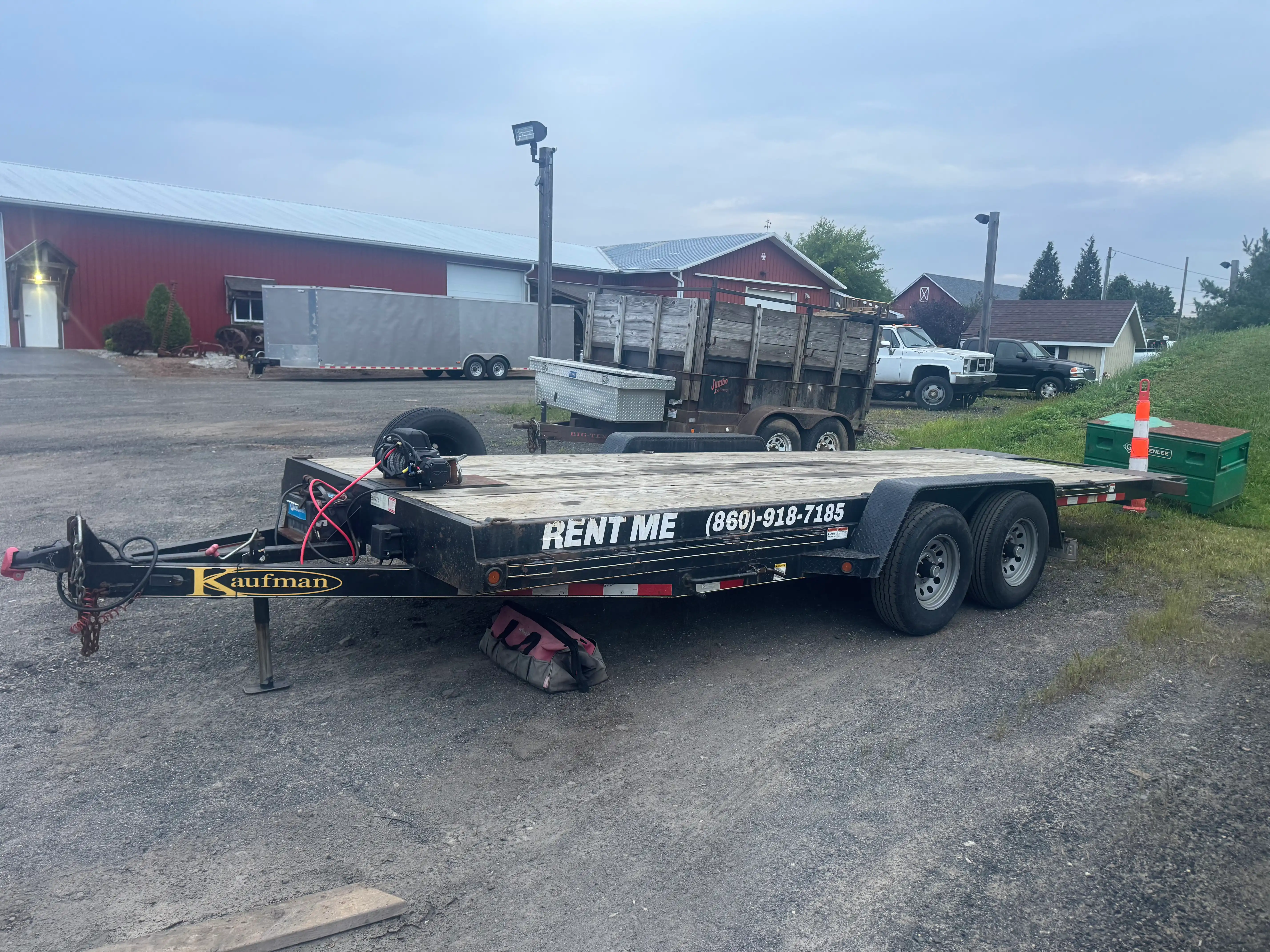 Tilt deck car hauler trailer for rent from Royal Truck LLC in Ellington, CT