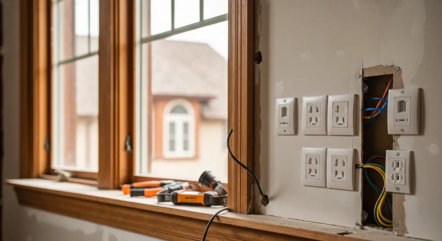 Electrical remodeling work