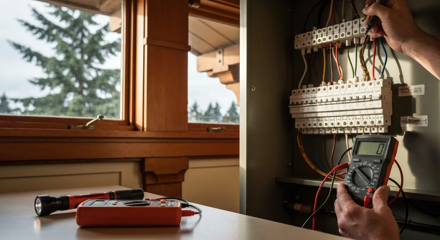 Electrical safety inspection in Green Lake home