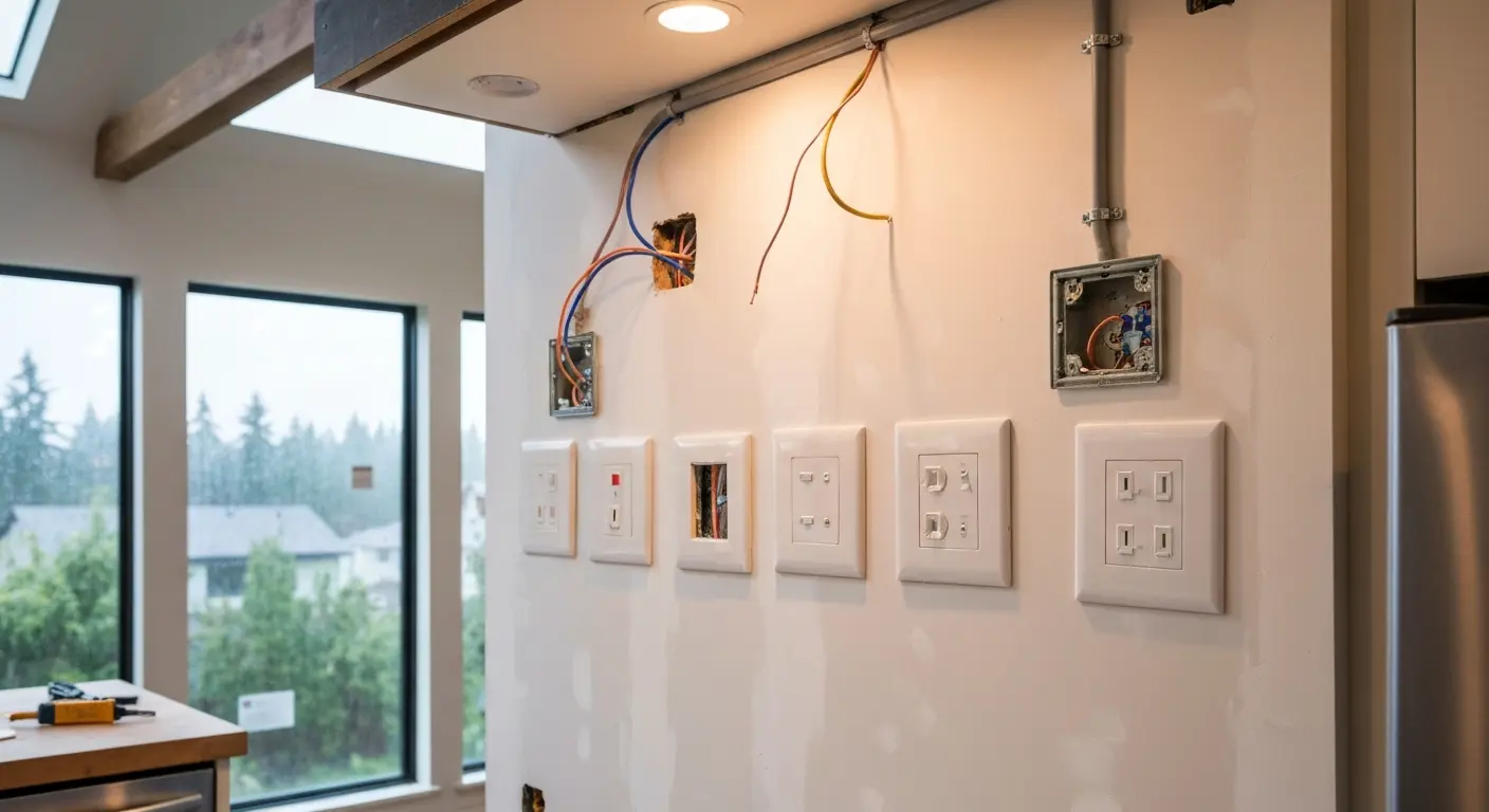 Electrical remodeling work