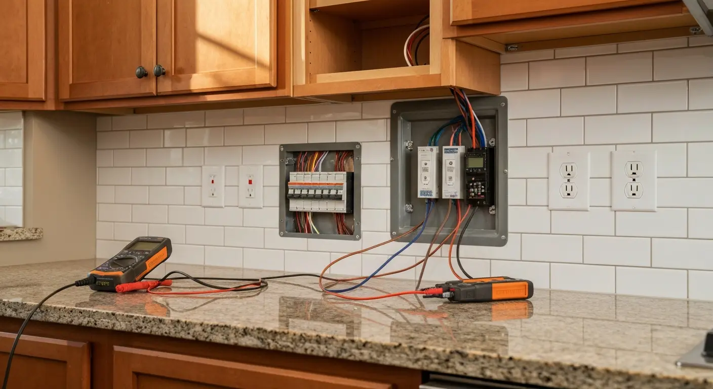 Kitchen remodeling electrical work