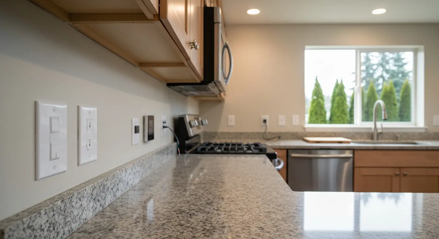 Smart switches and outlets in modern kitchen