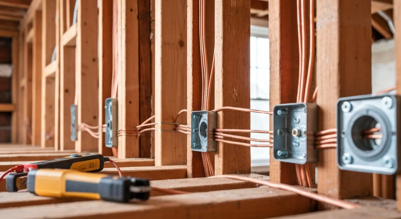 New residential wiring installation