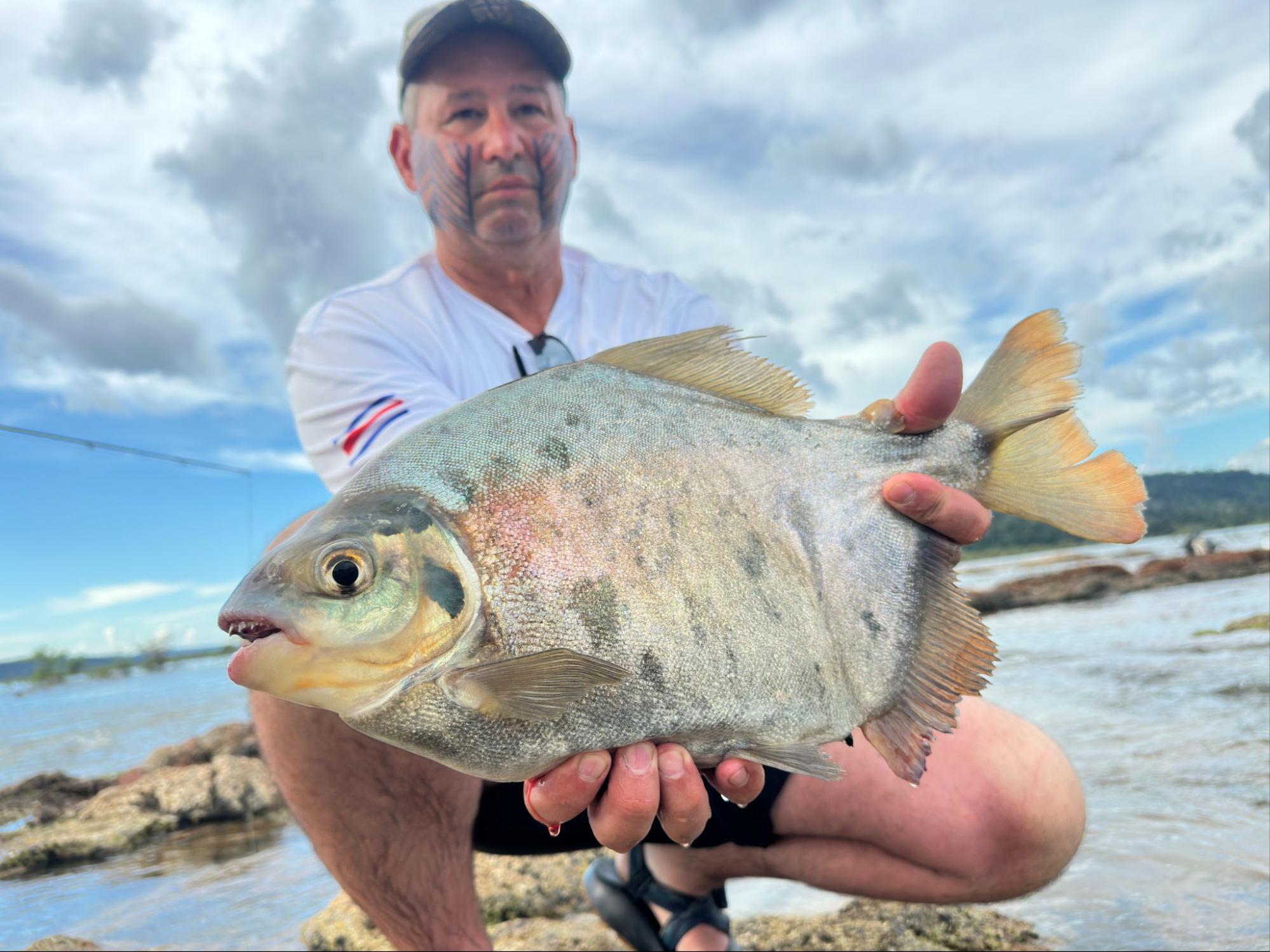 Angler with Pacu on Xingu River Trip