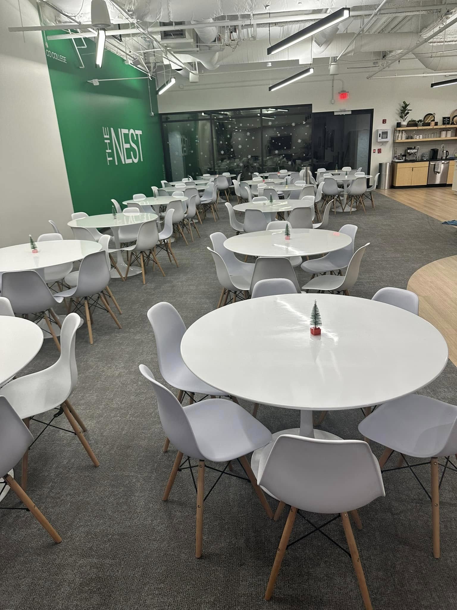 Campus commons at a Middle Tennessee university building, cleaned after hours by Next to Godliness Cleaning Services