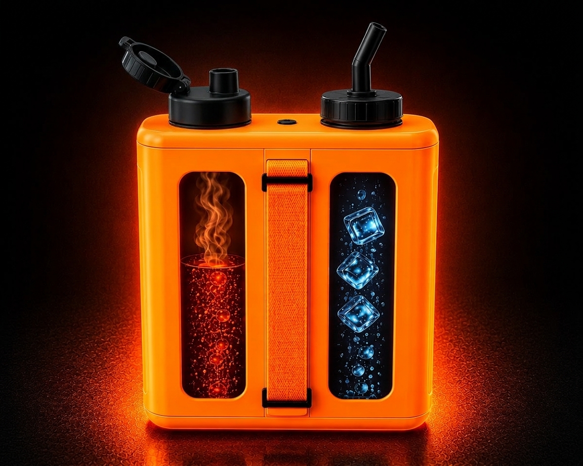 Orange Double Take bottle design concept