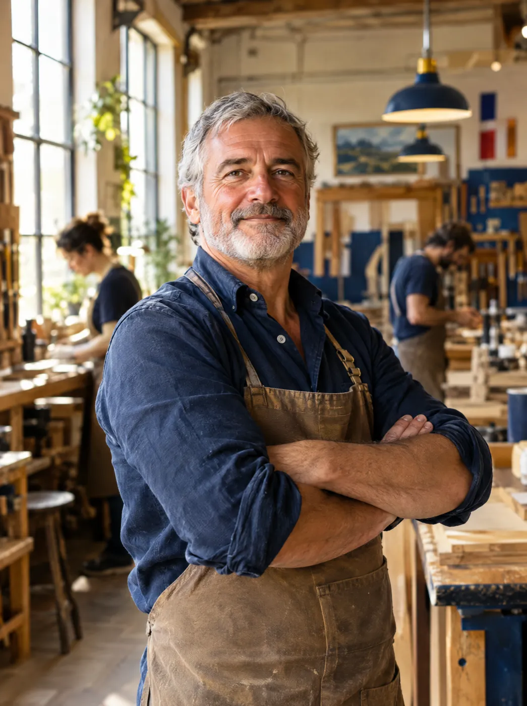 Dirigeant de PME dans son atelier