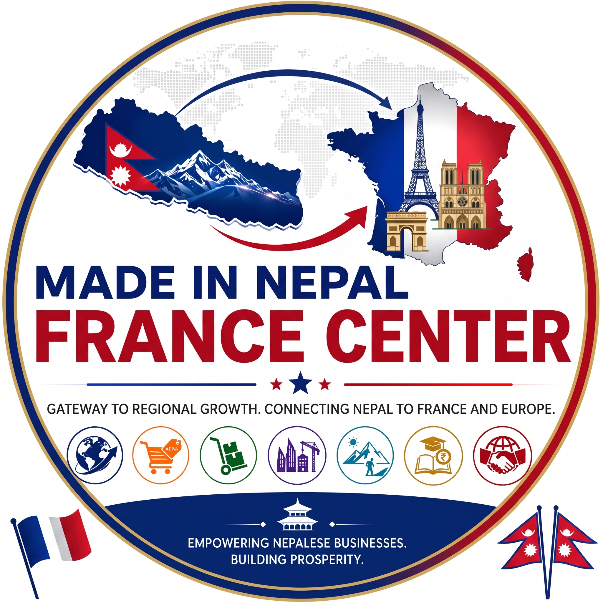 Made in Nepal, France Center Logo