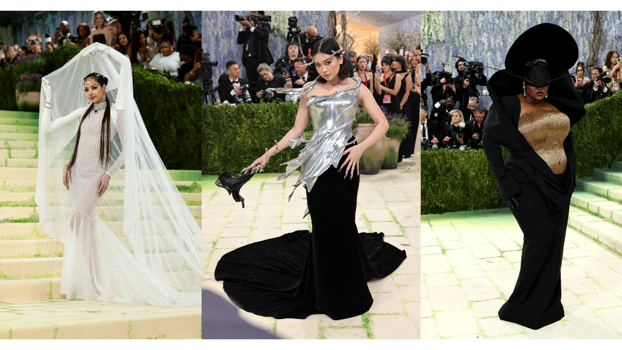 Lalisa in Robert Wun, Grace Ling in her own design, Yseult in Harris Reed