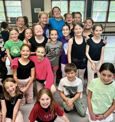 Young dancers enjoying time together at the studio