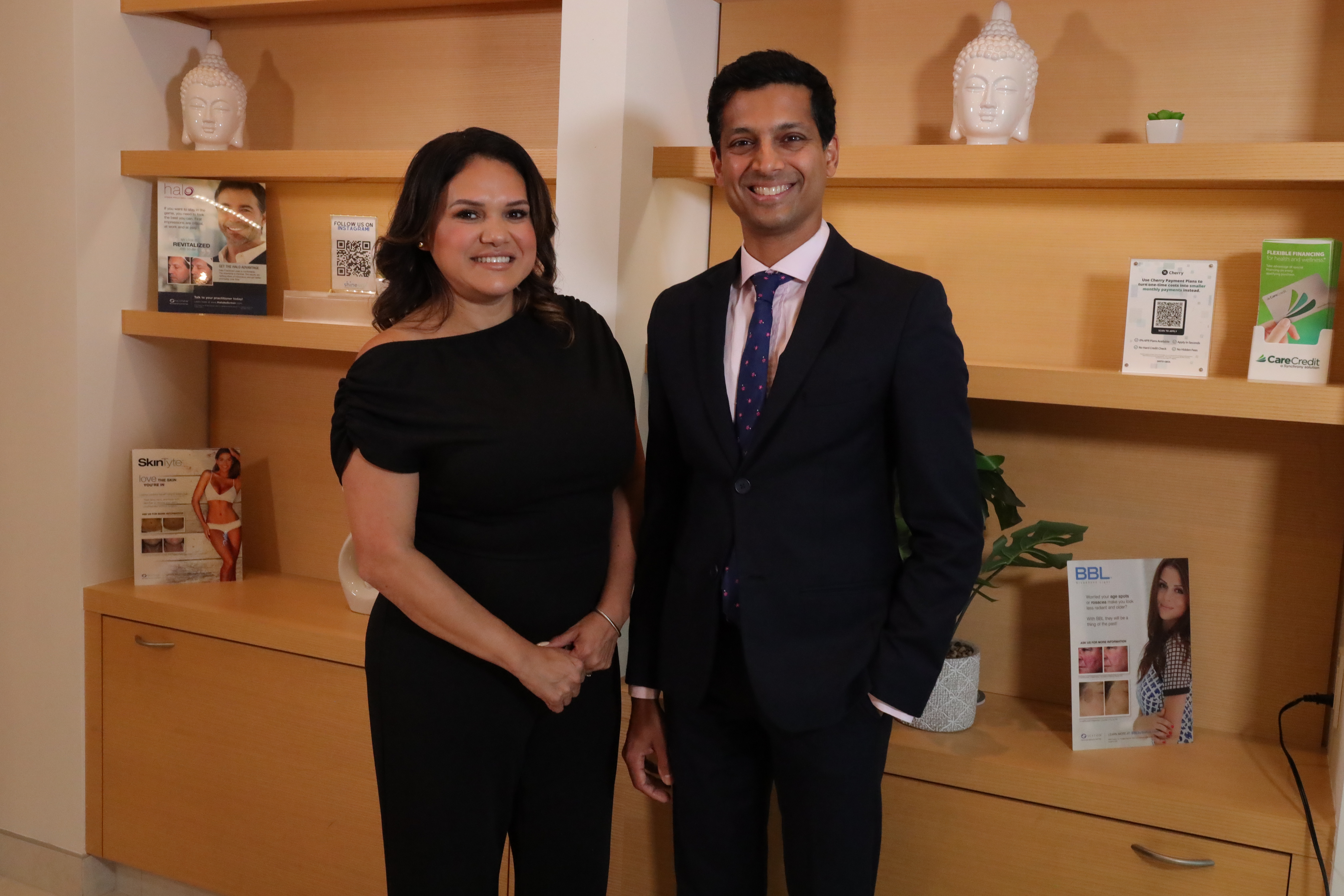 Dr. Janak Parikh and a member of the Parikh Plastic Surgery team
