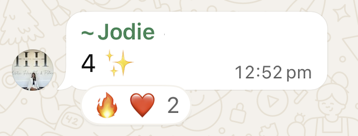 WhatsApp win shared by a Sale-A-Day workshop attendee