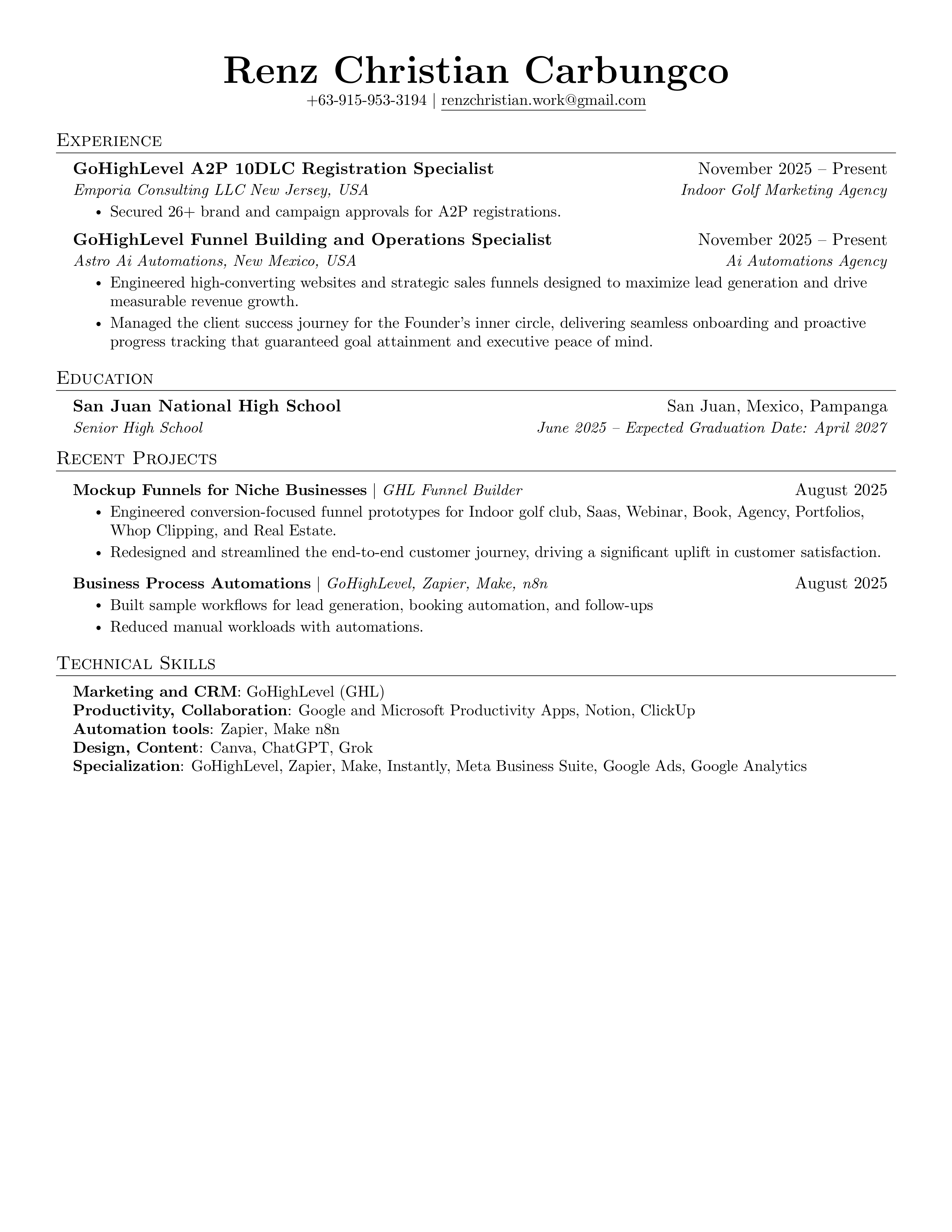 Jerome D. Malinao Resume