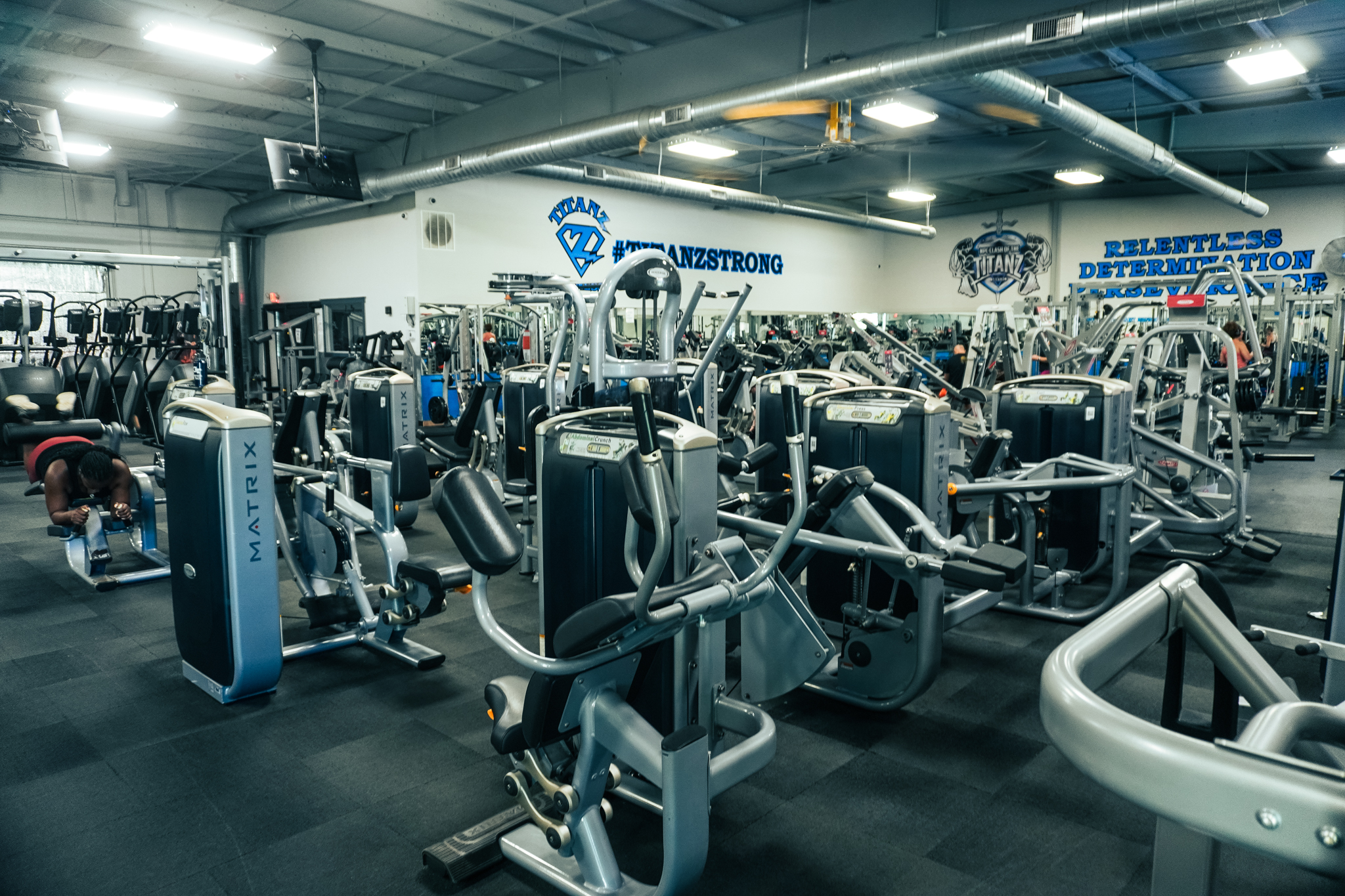 Titanz Fitness gym floor with training equipment