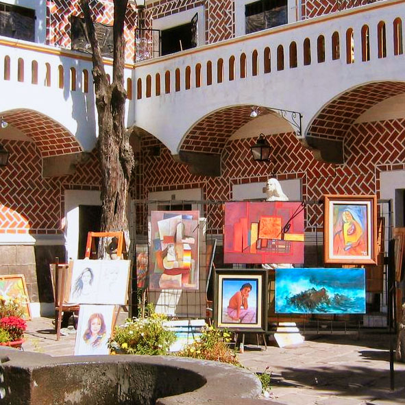 Ambiente artístico en el Barrio del Artista