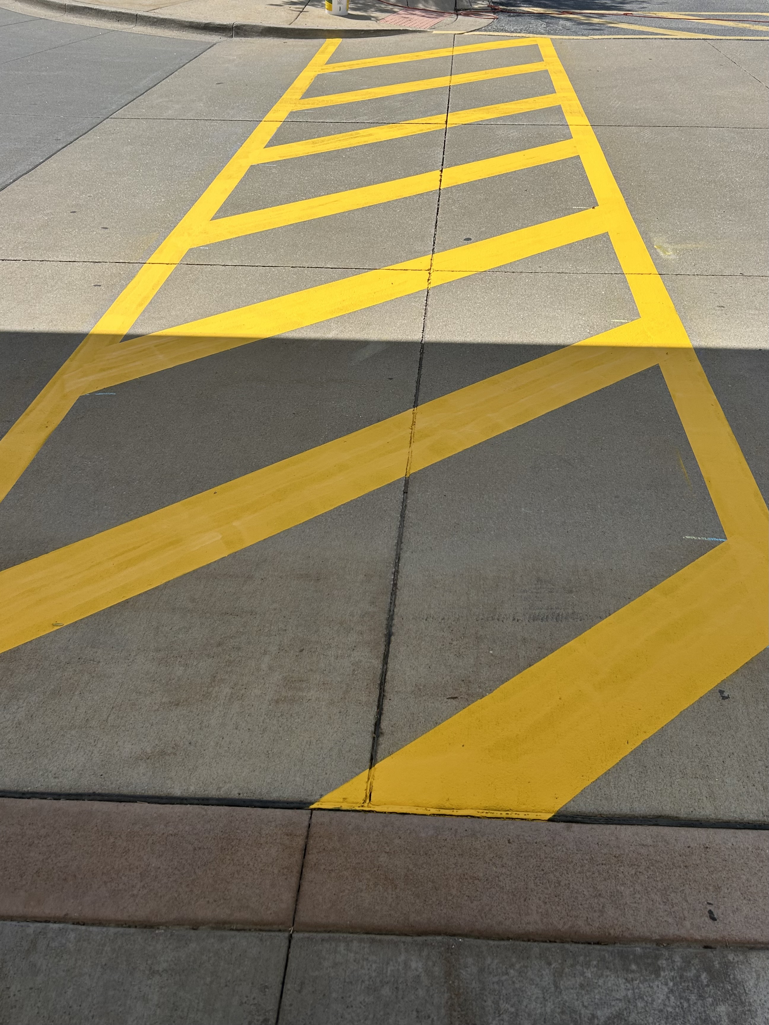 Recent parking lot striping project by Gus's Lining and Striping