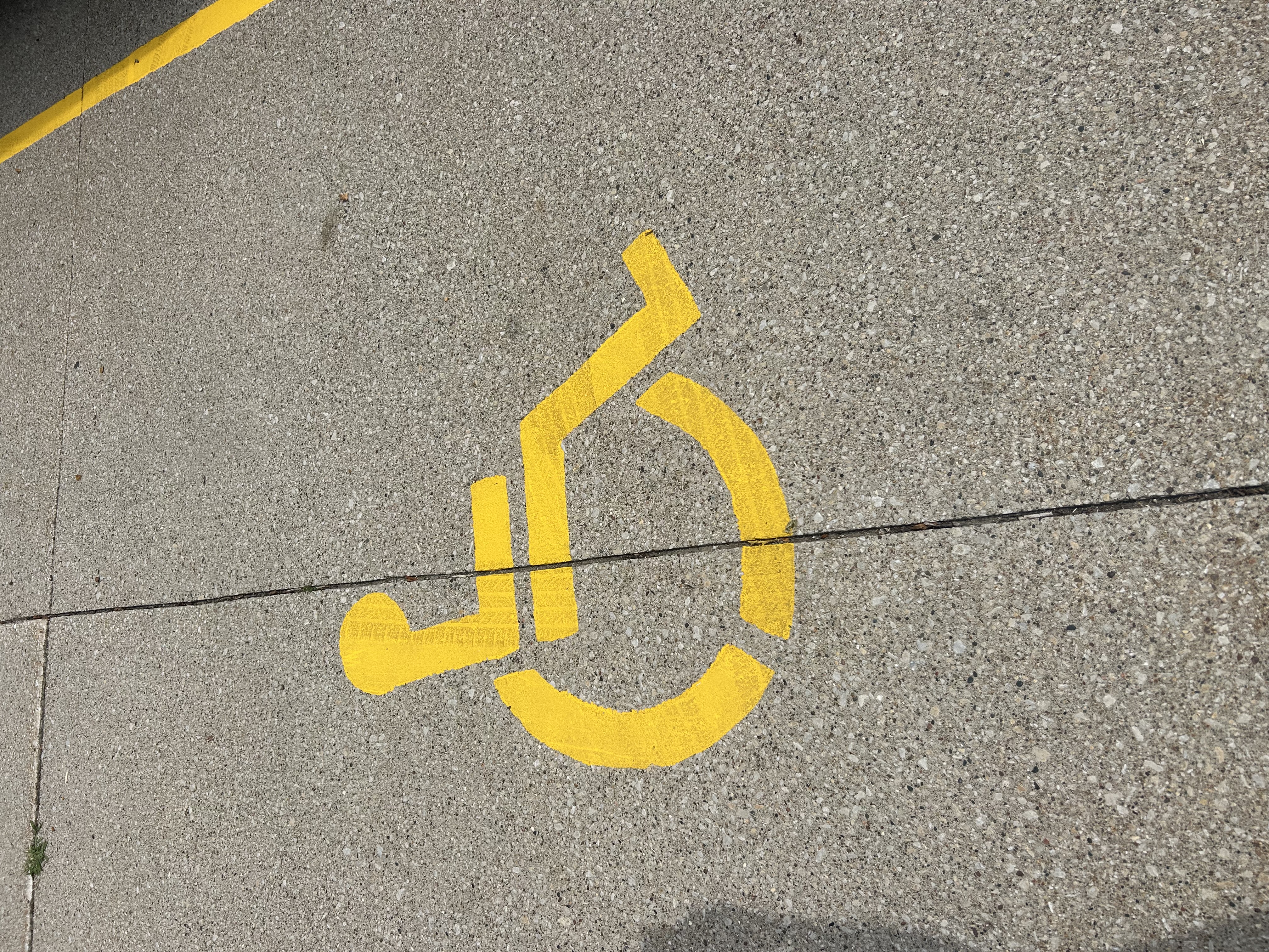 Recent parking lot striping project by Gus's Lining and Striping