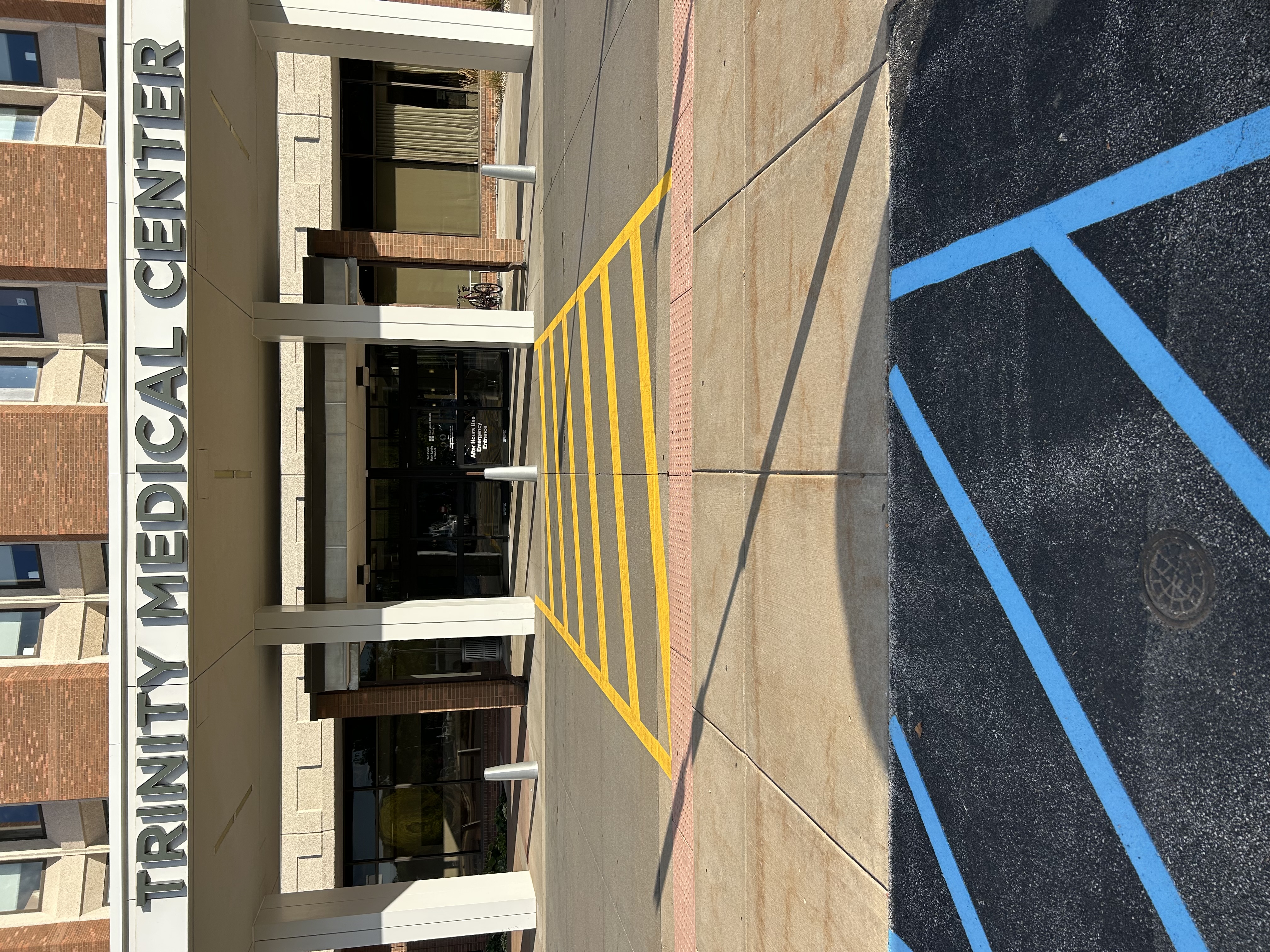 Recent parking lot striping project by Gus's Lining and Striping