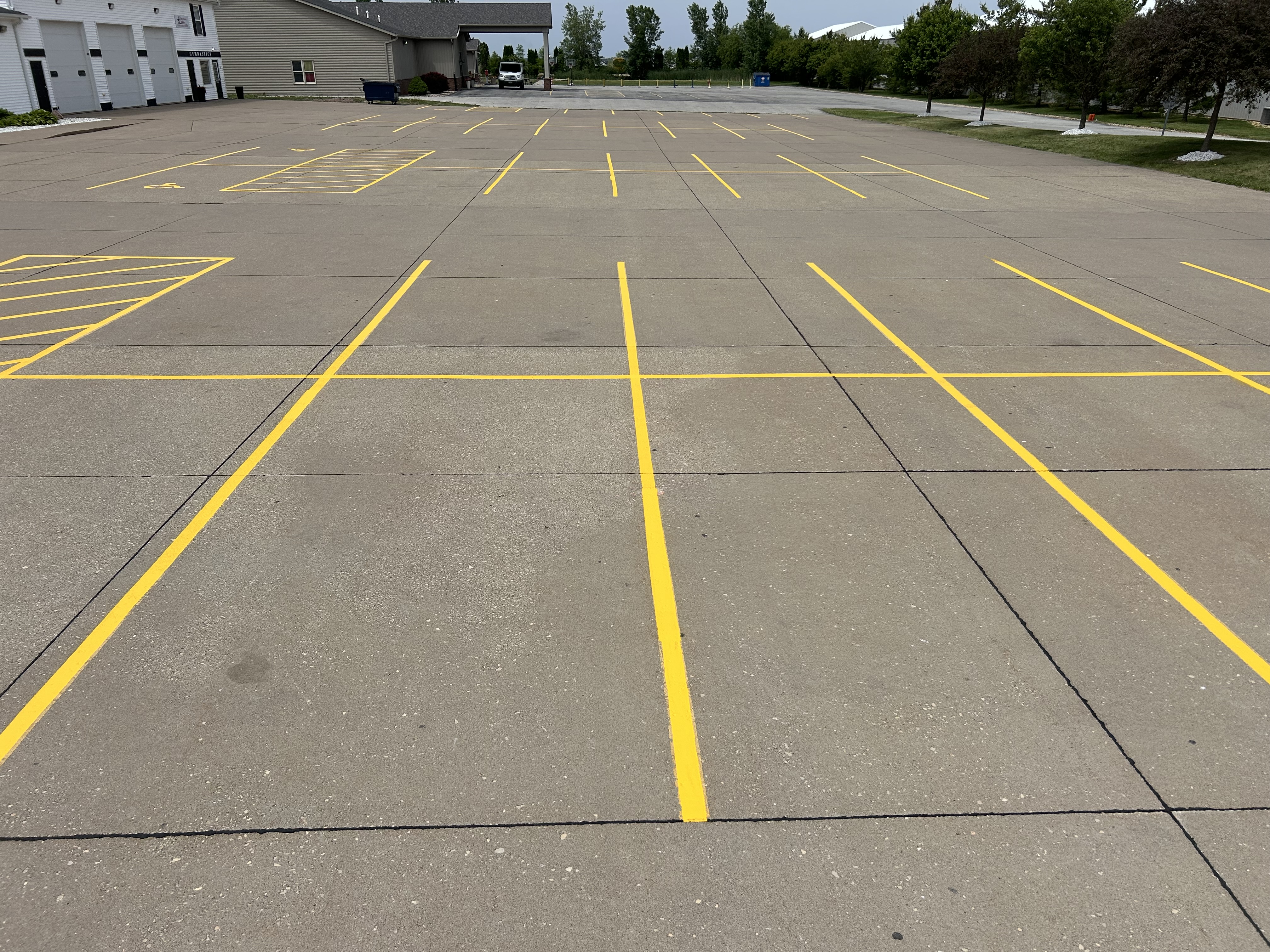Recent parking lot striping project in the Quad Cities