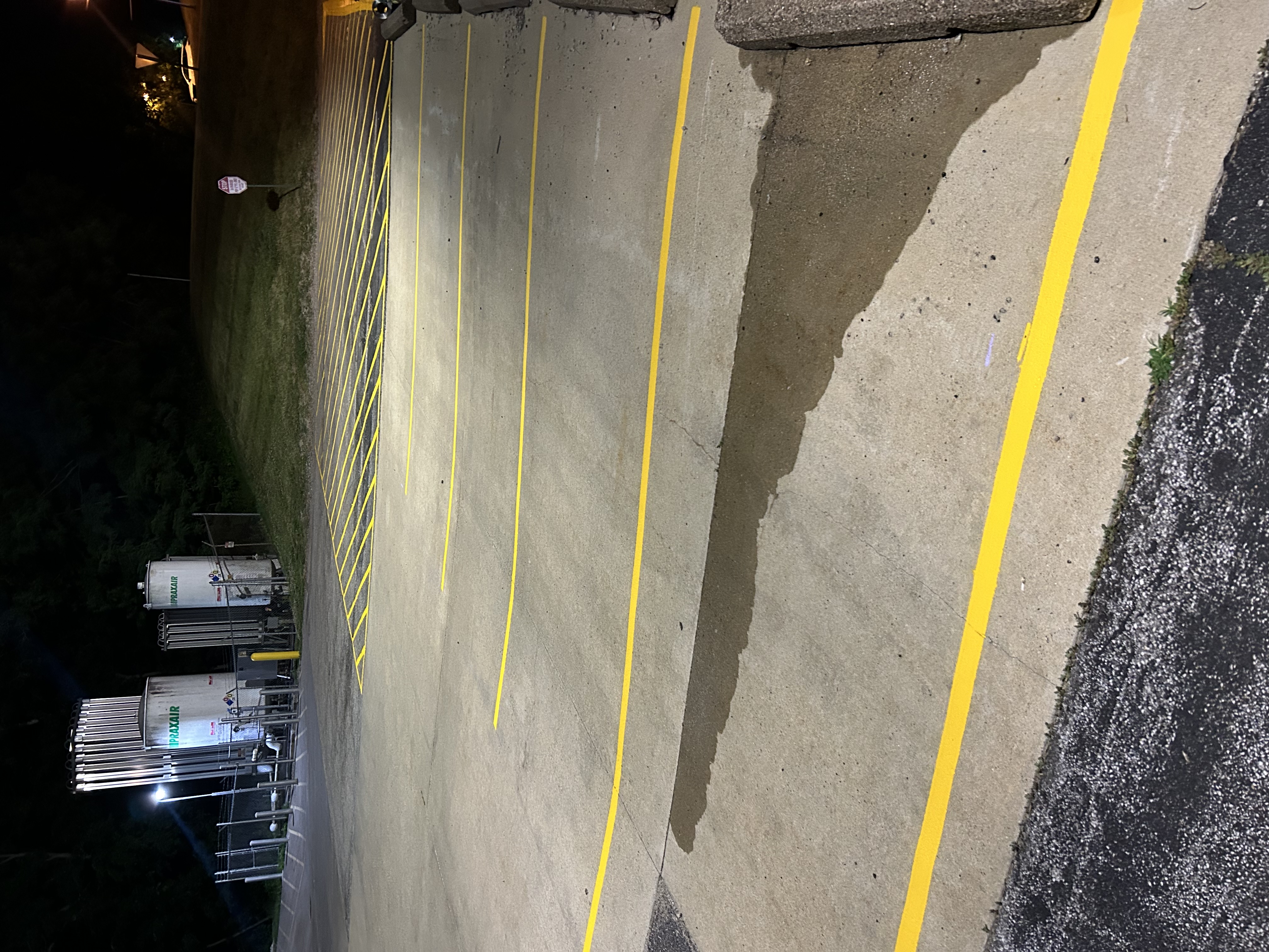 Recent Gus's Lining and Striping parking lot striping project