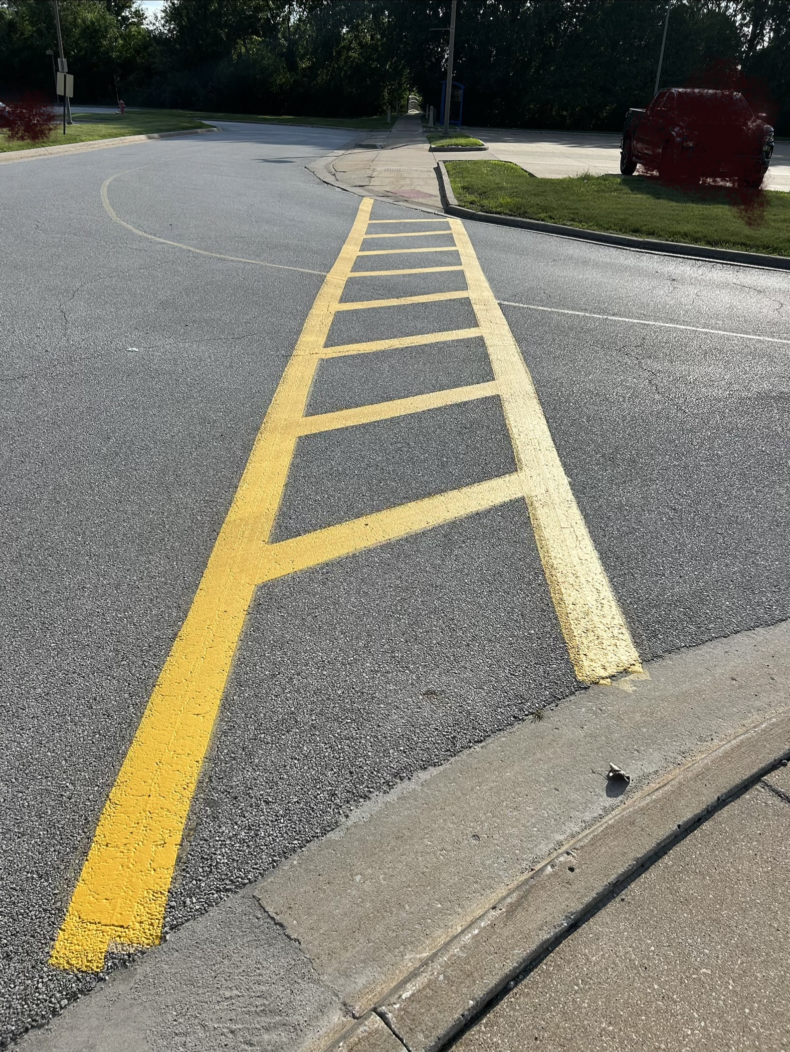 Recent parking lot striping project by Gus's Lining and Striping