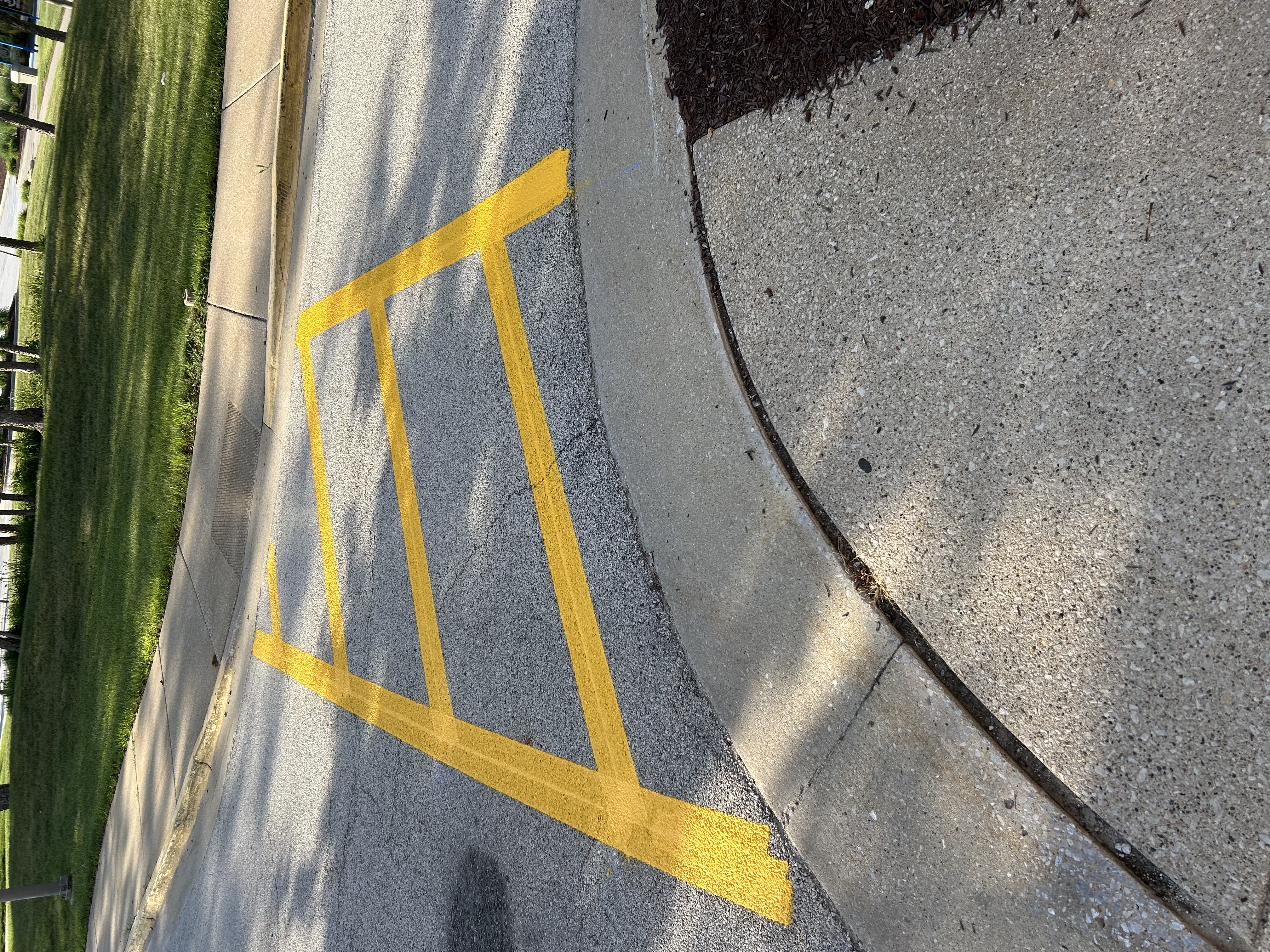 Recent parking lot striping project by Gus's Lining and Striping