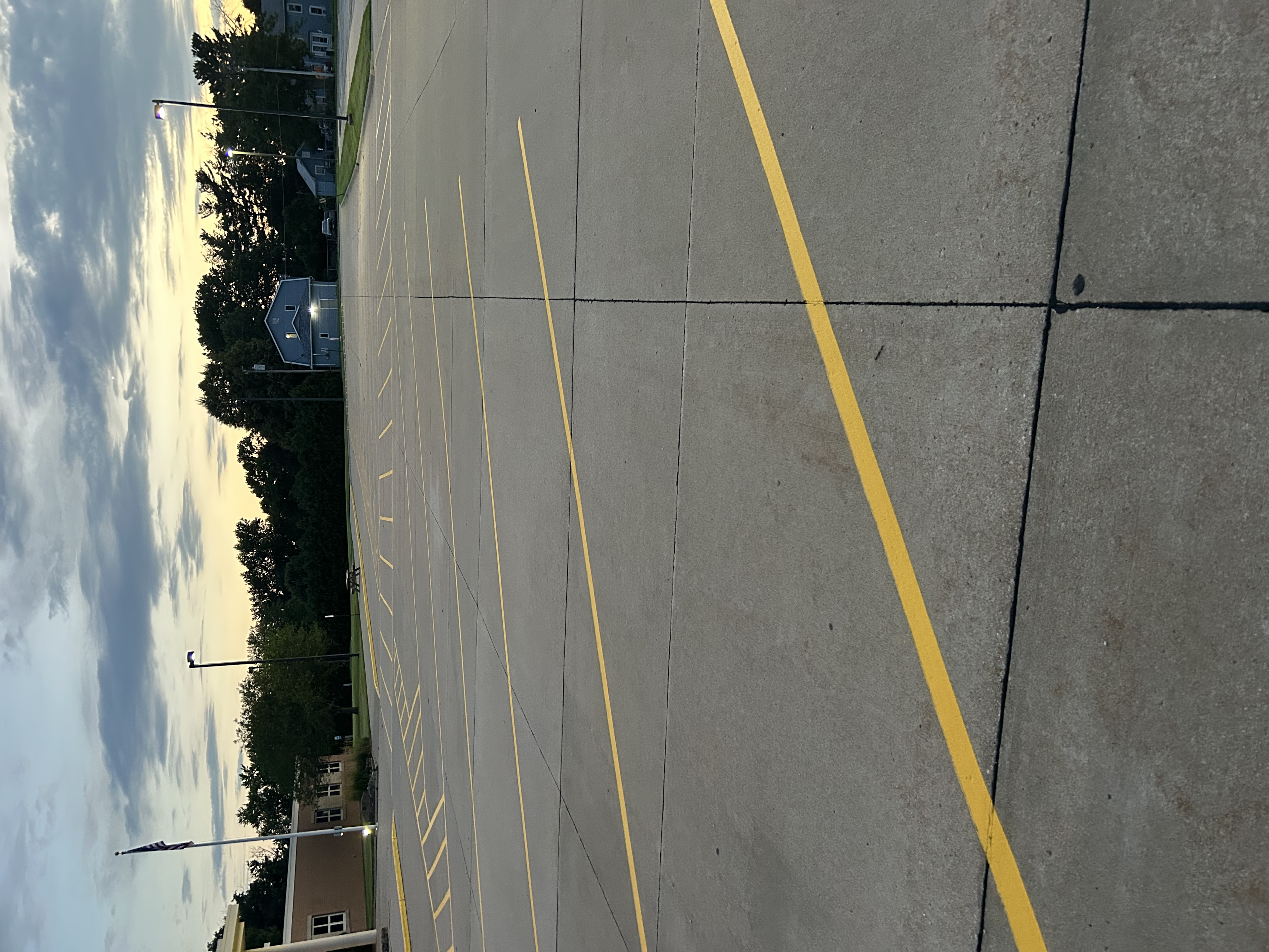 Recent parking lot striping project by Gus's Lining and Striping