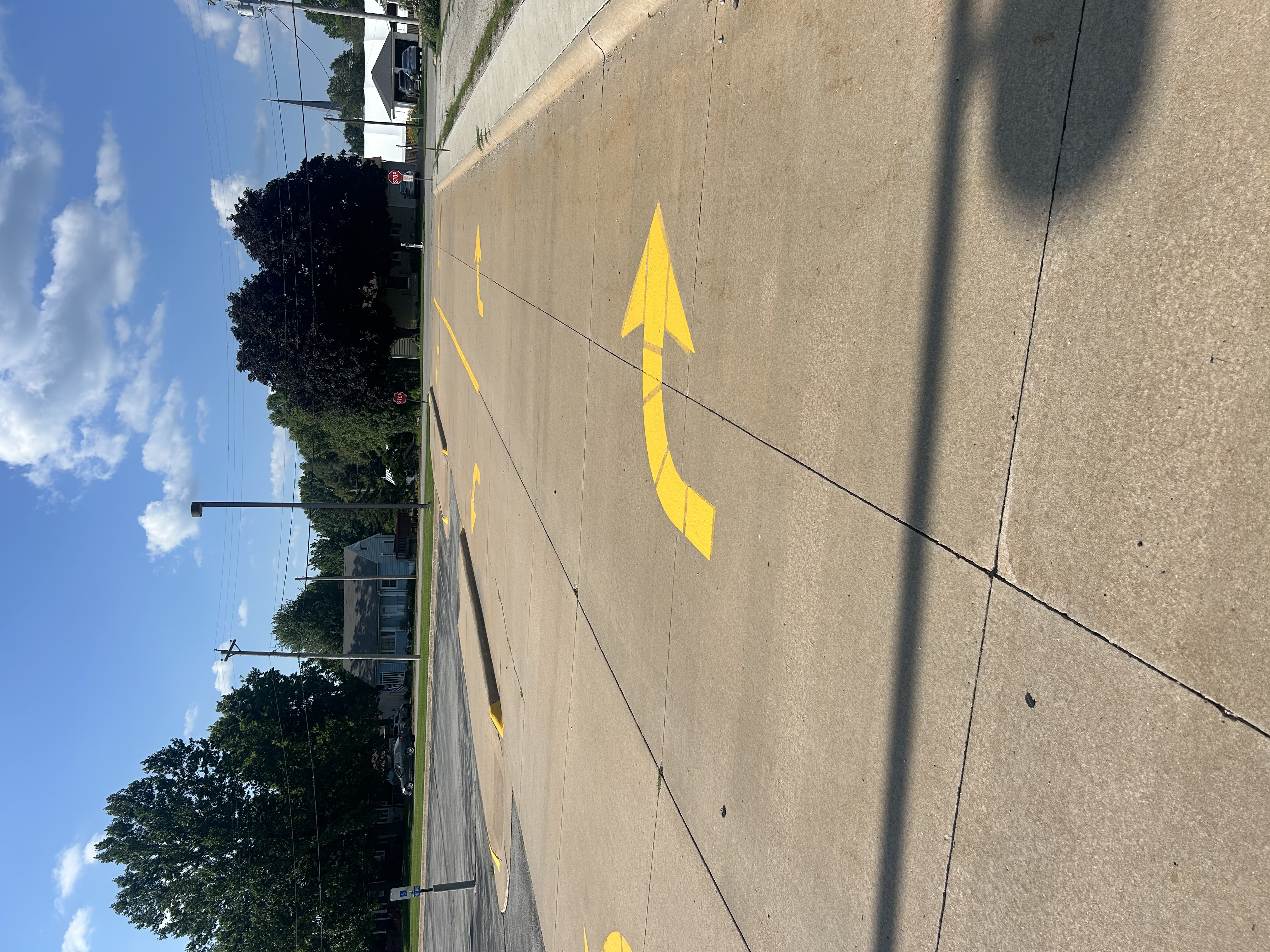 Recent parking lot striping project by Gus's Lining and Striping