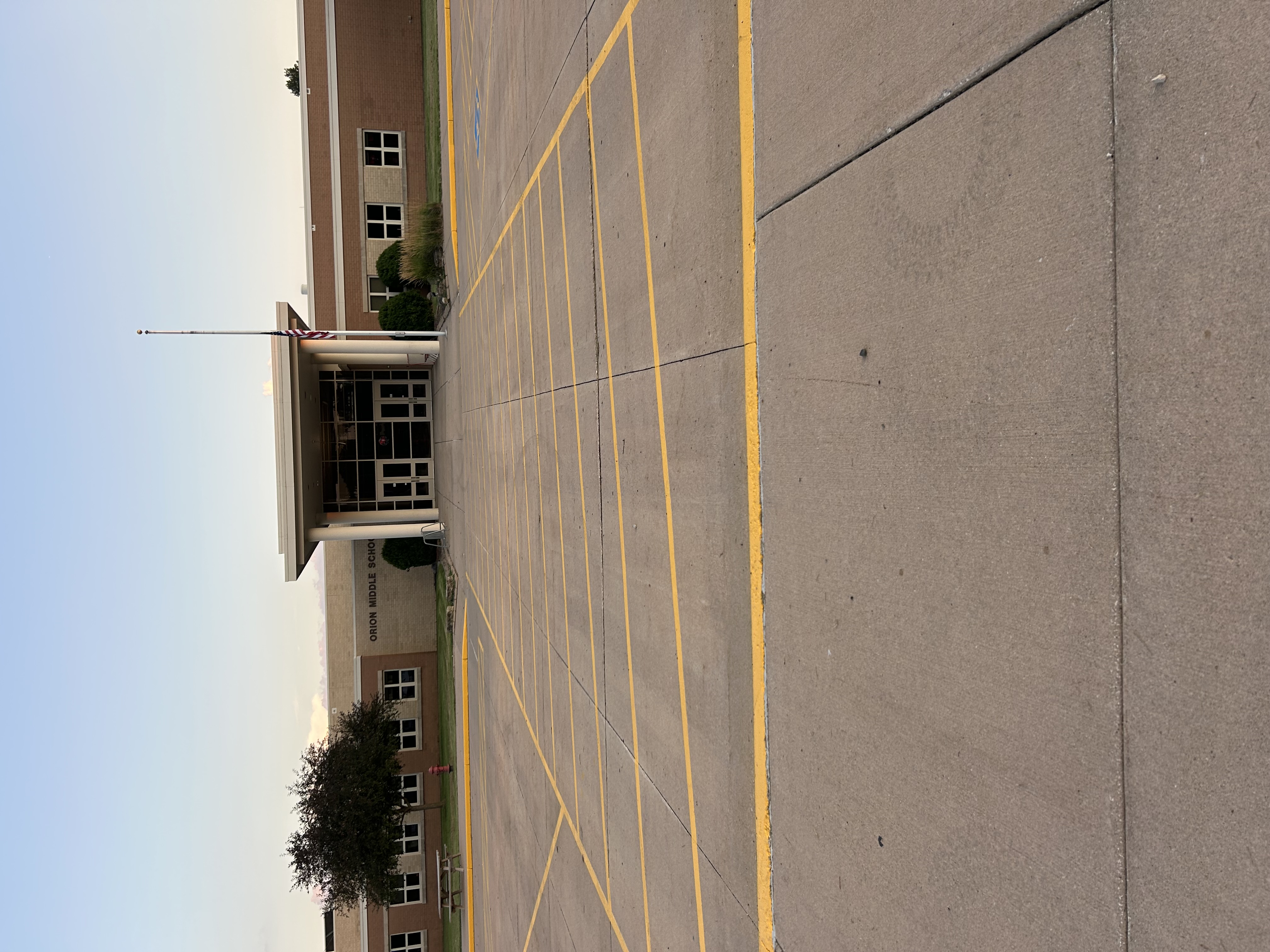 Recent parking lot striping project by Gus's Lining and Striping