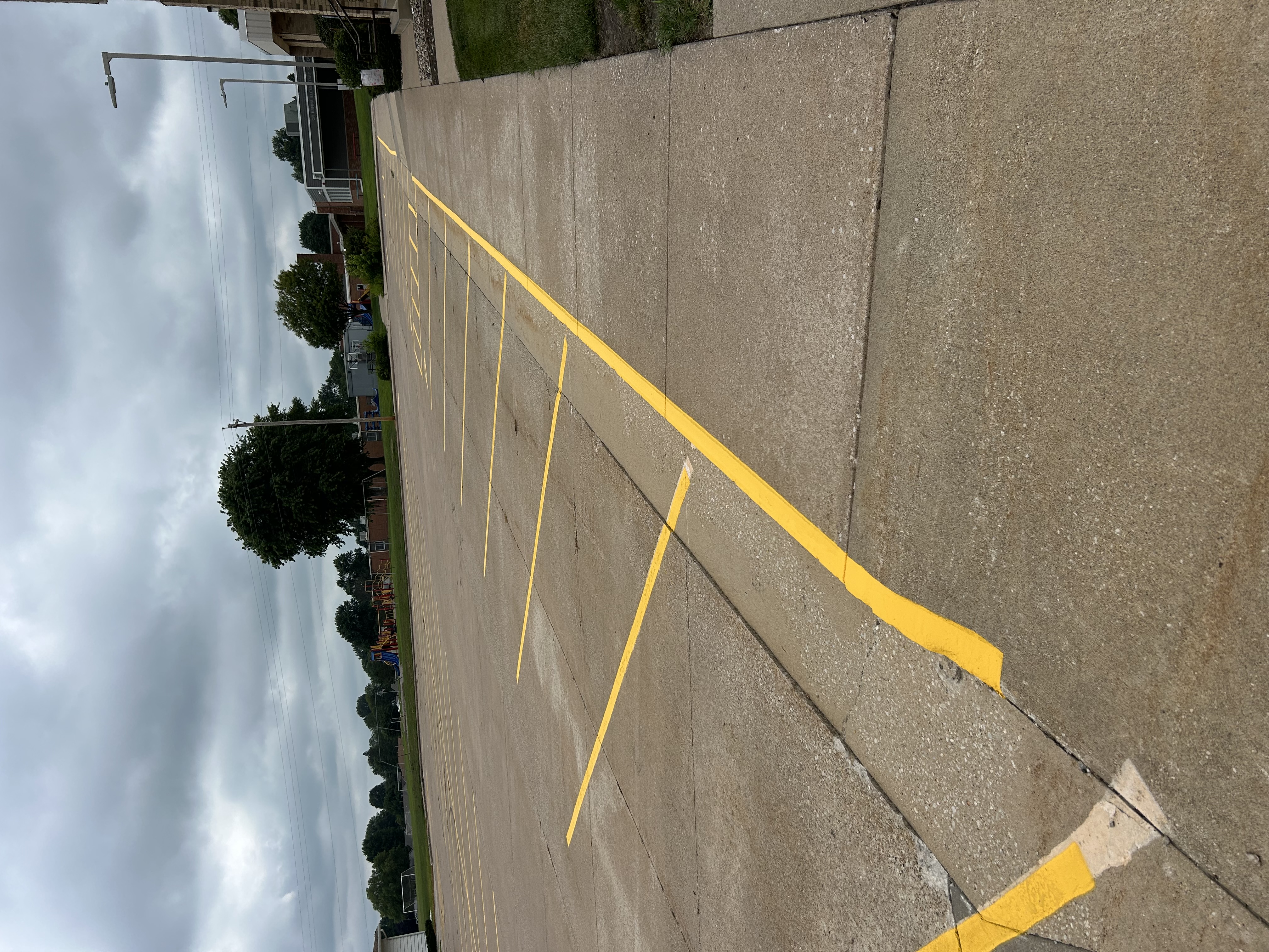 Recent parking lot striping project by Gus's Lining and Striping