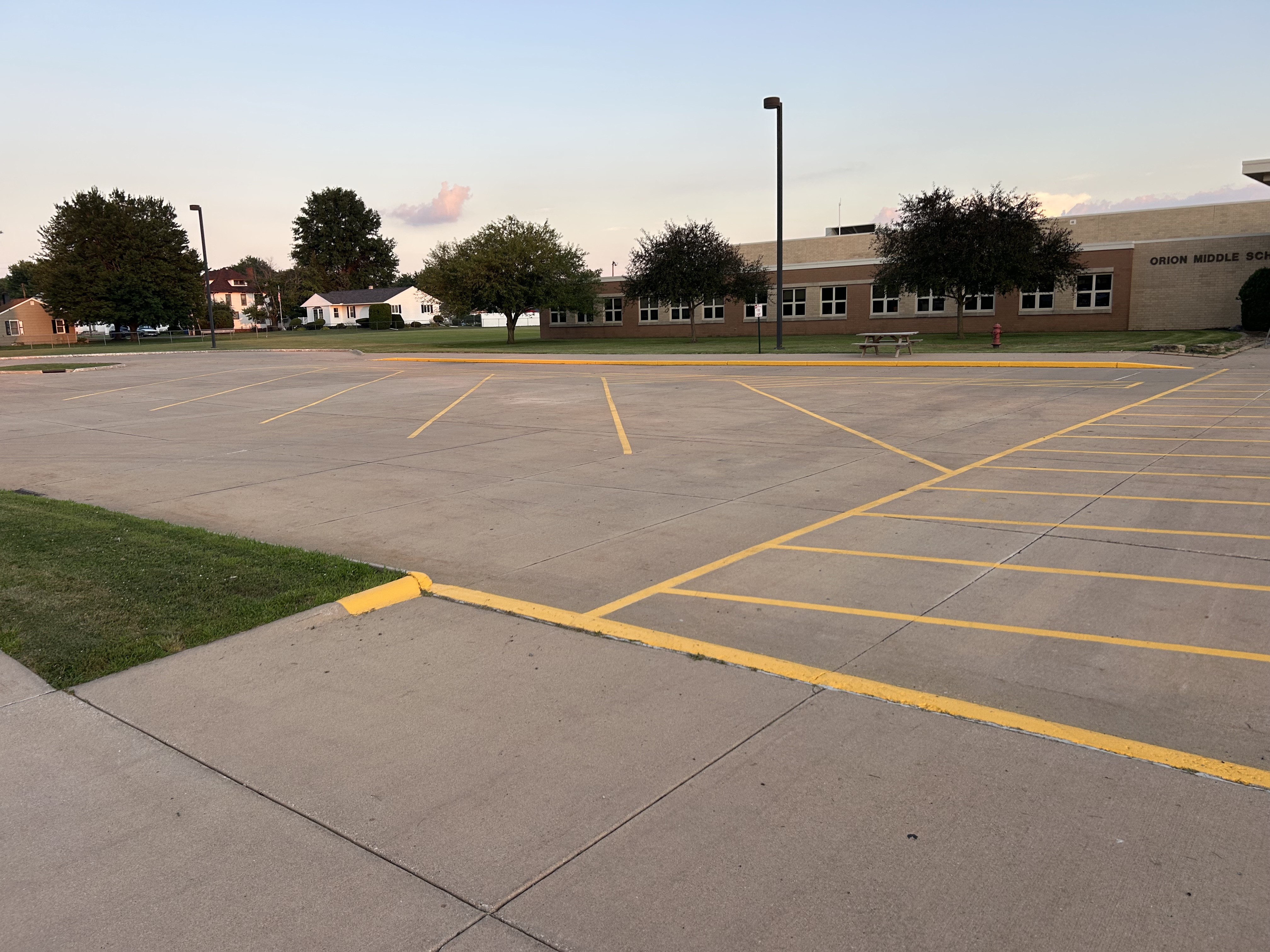 Recent parking lot striping project by Gus's Lining and Striping