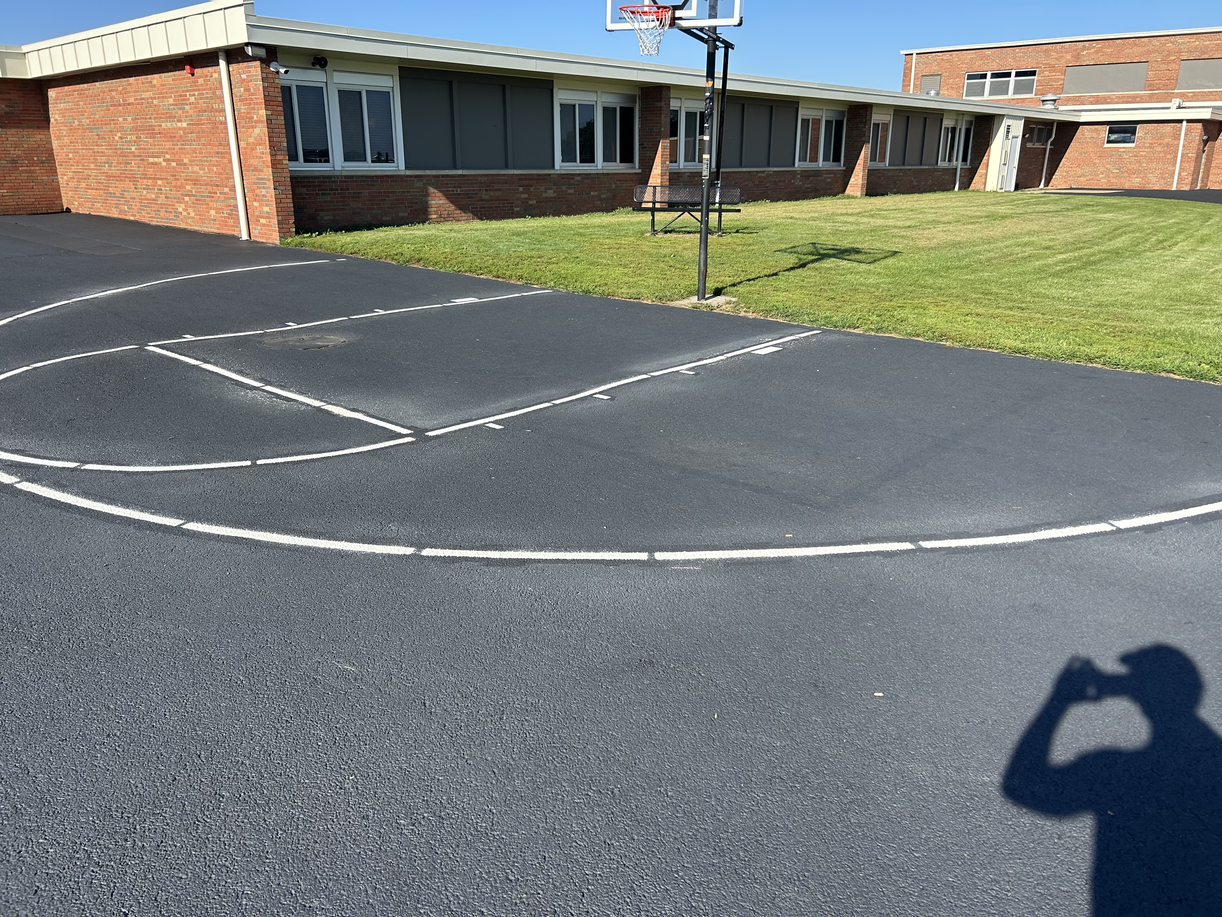 Recent parking lot striping project by Gus's Lining and Striping