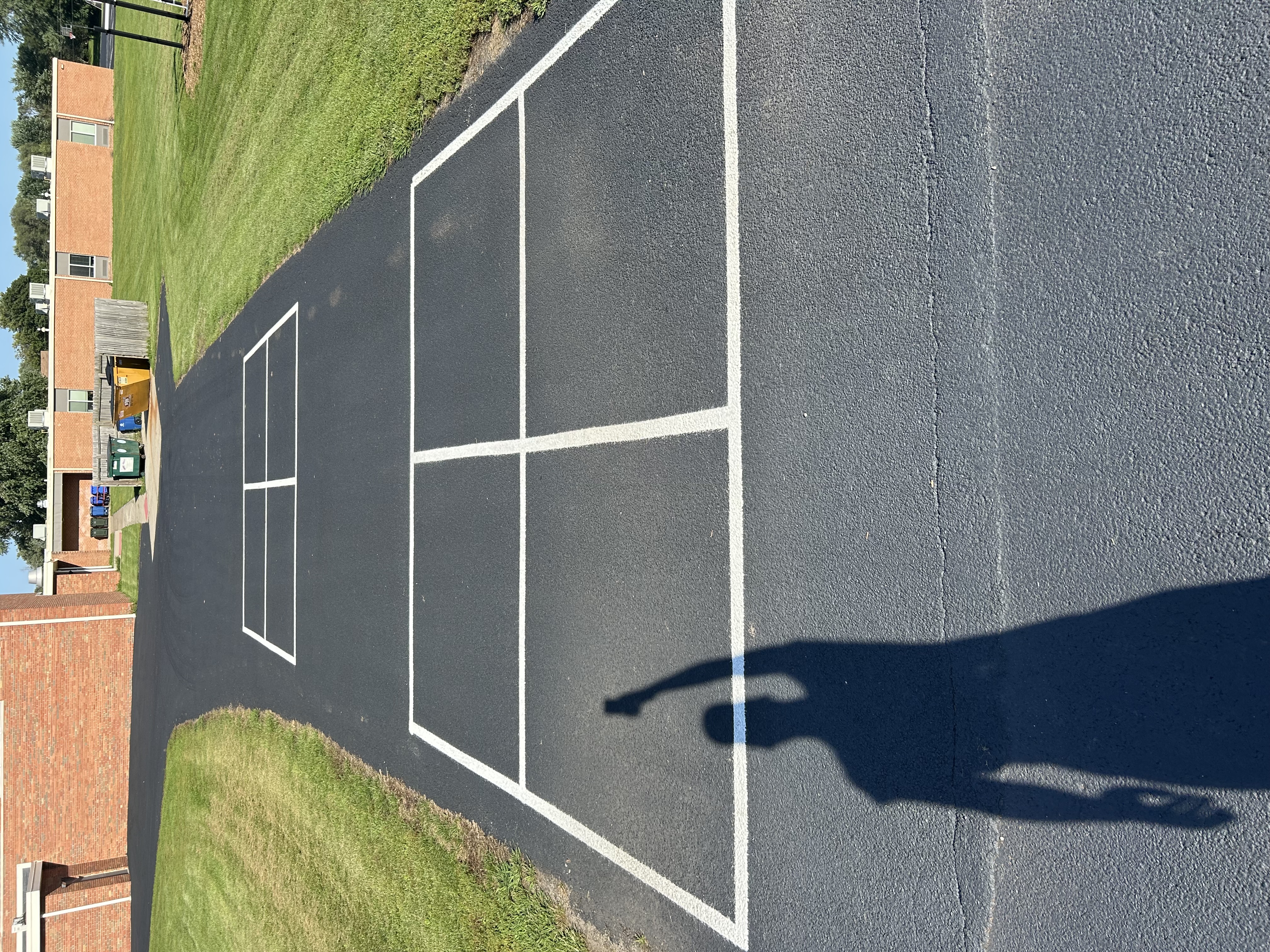 Recent parking lot striping project by Gus's Lining and Striping