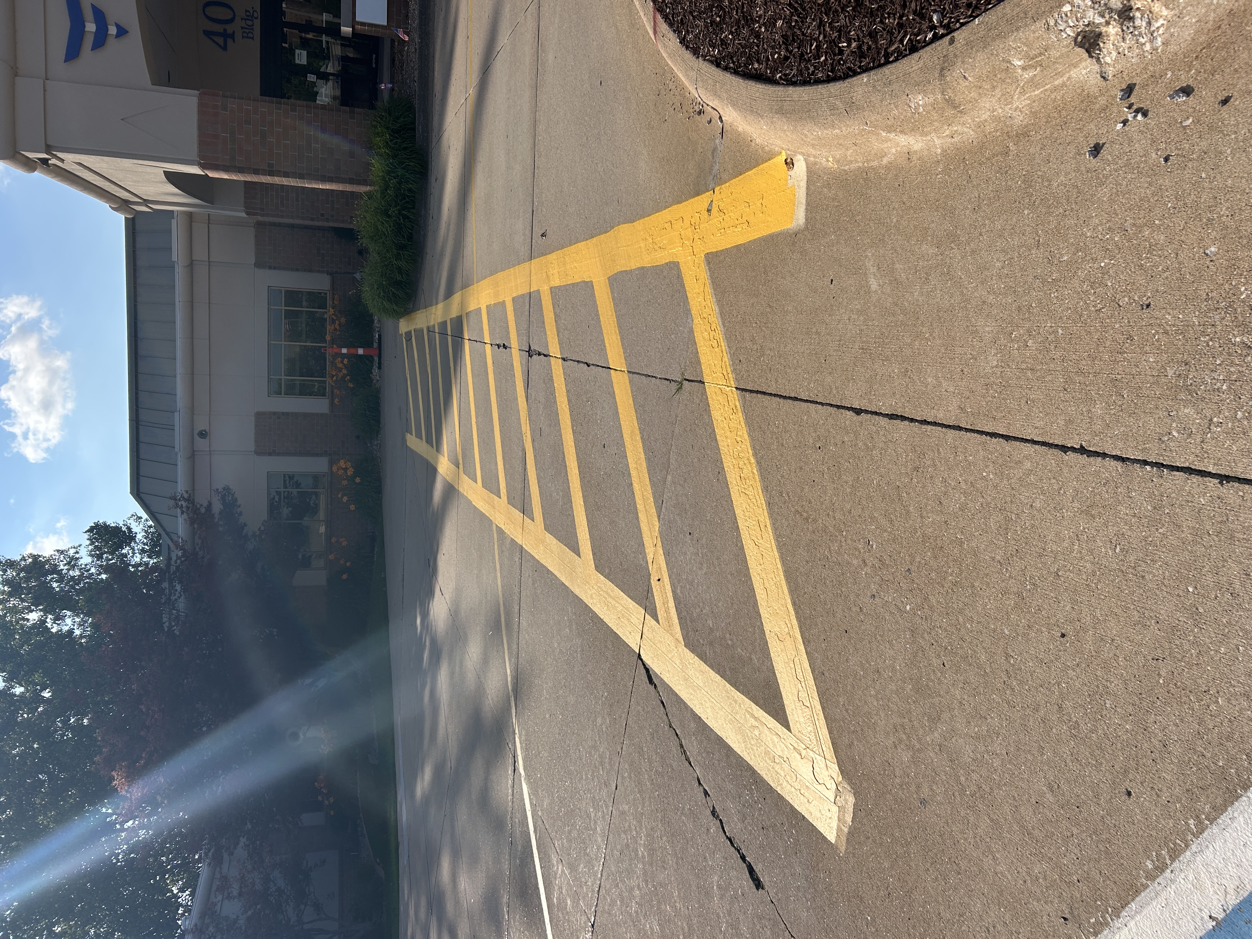 Recent parking lot striping project by Gus's Lining and Striping