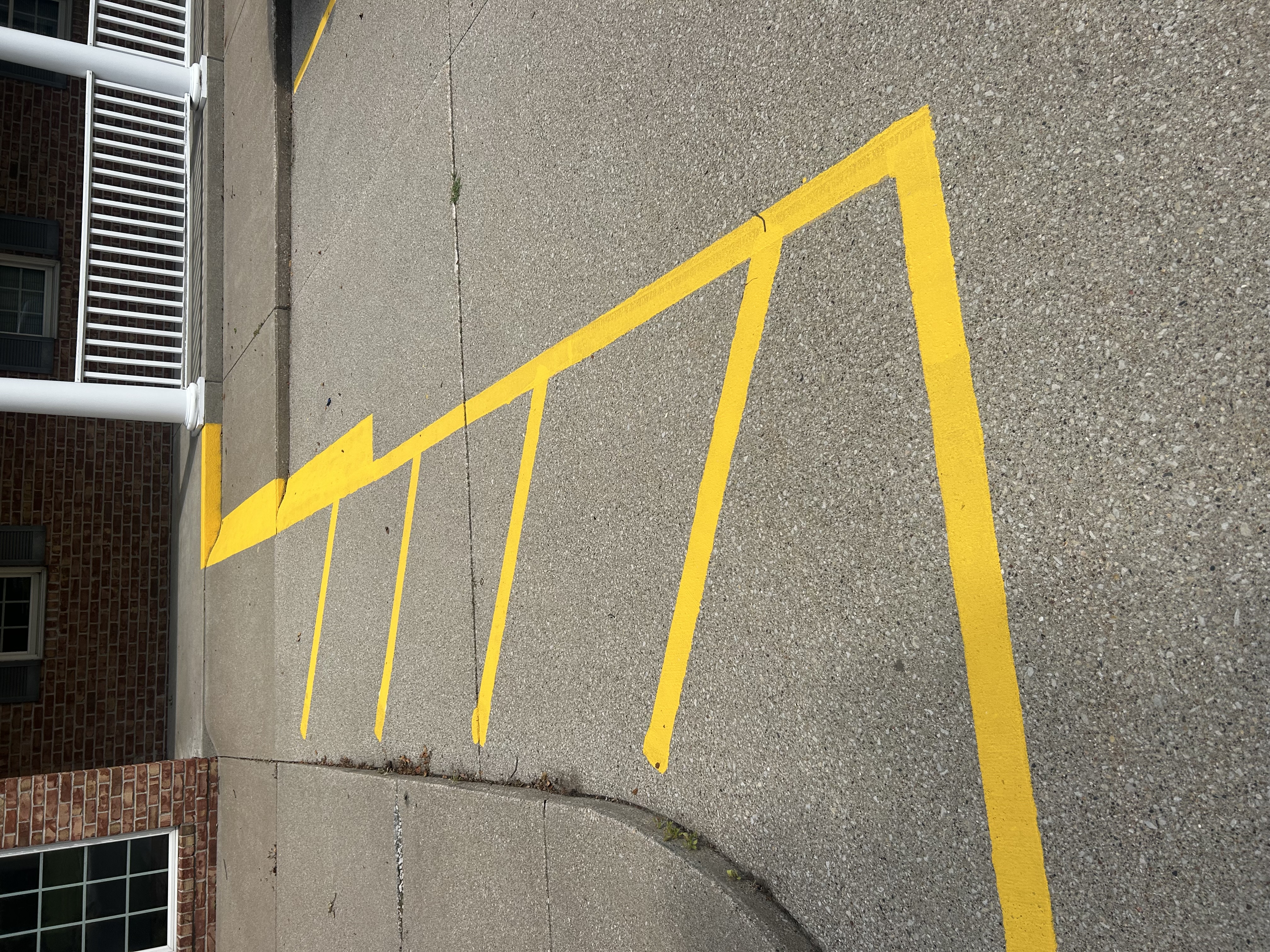 Parking lot striping project by Gus's Lining and Striping in the Quad Cities