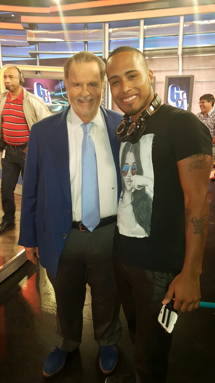 DJ Karlos with entertainment industry guest