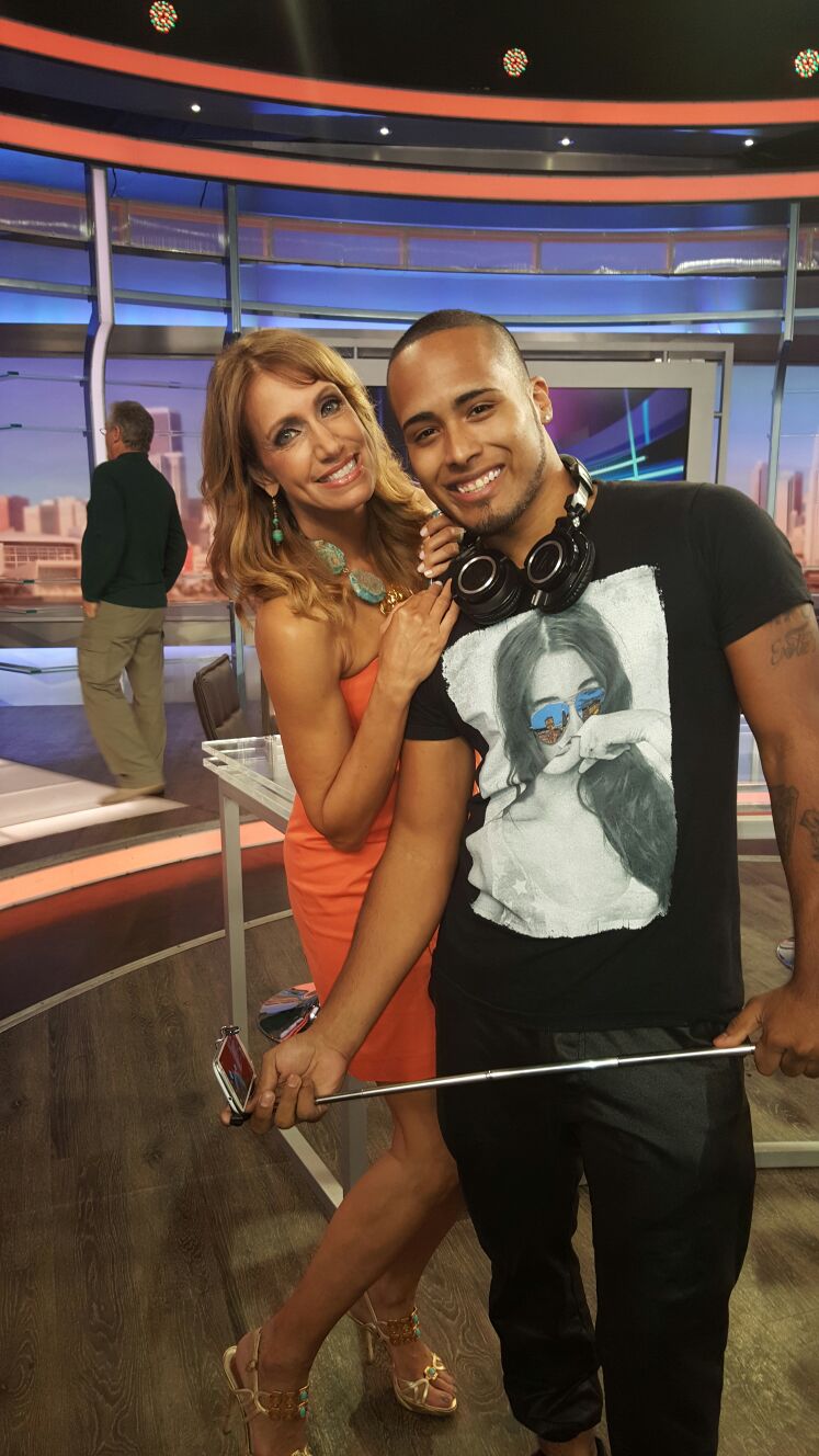 DJ Karlos with entertainment industry guest