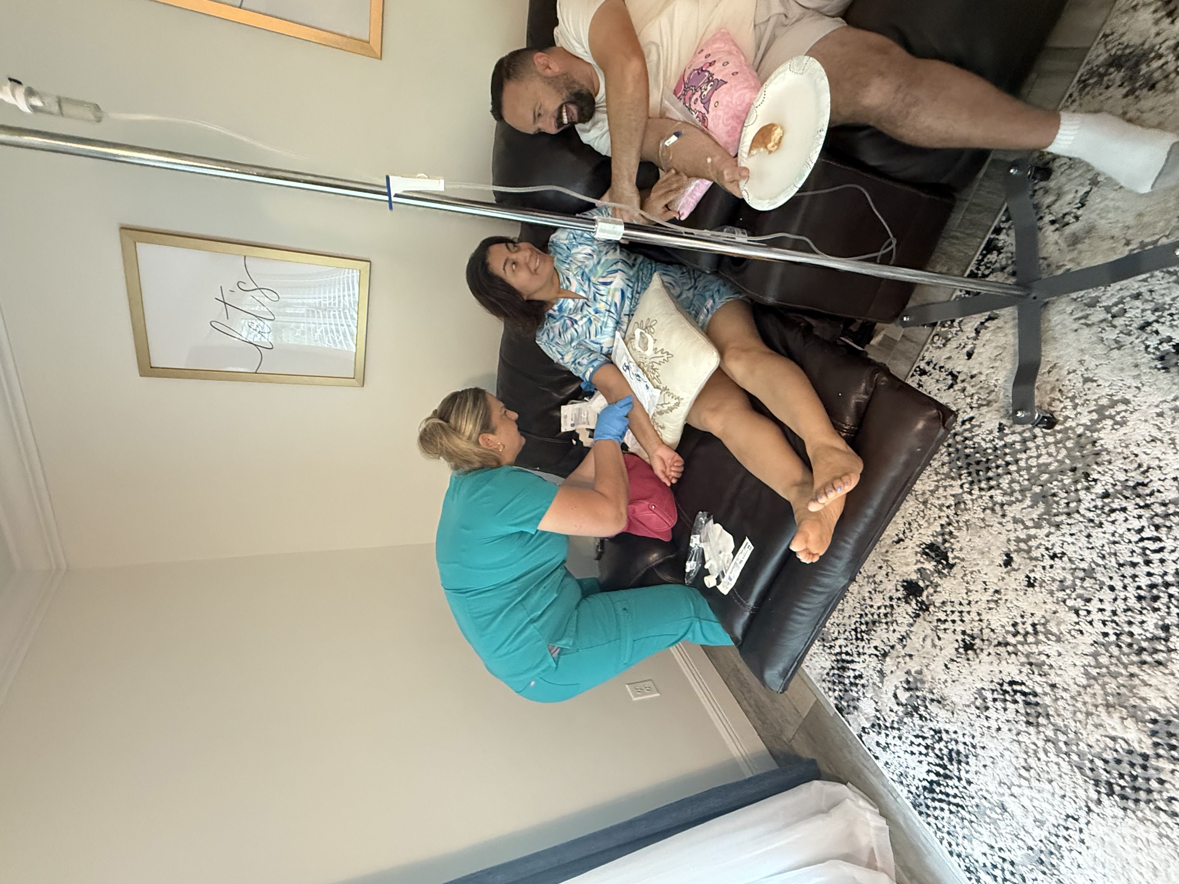 Nurse running her mobile IV therapy business