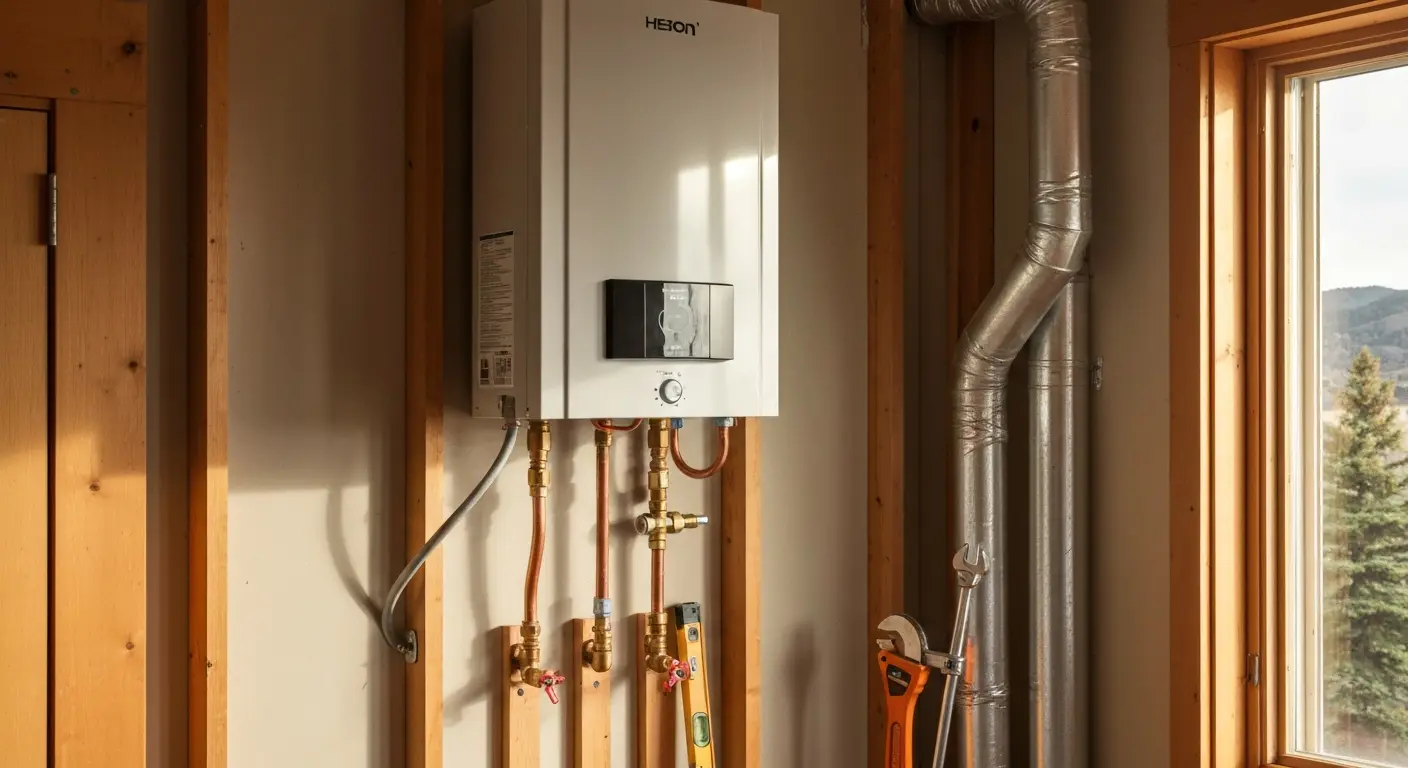 Gas tankless water heater installation