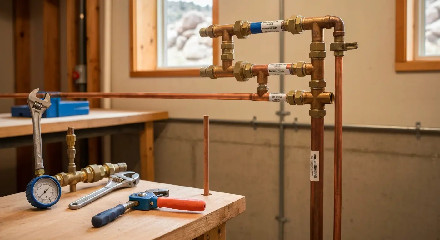 Water line installation and connections