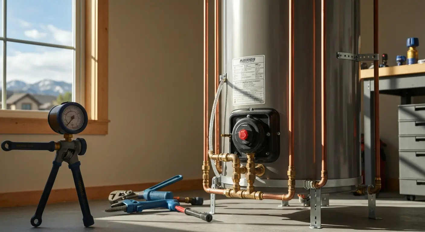 Water heater installation in Eaton home