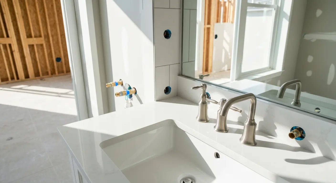 Plumbing service in new construction