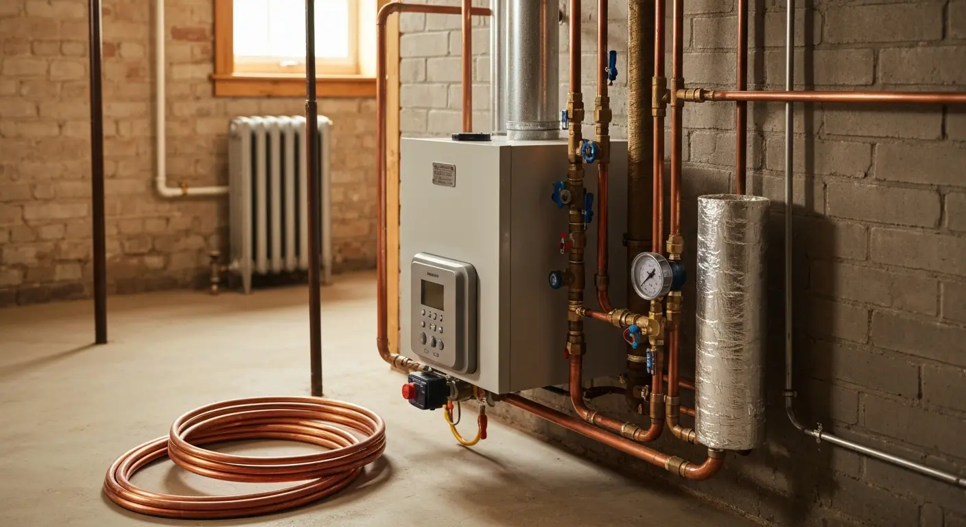 Boiler and heating system