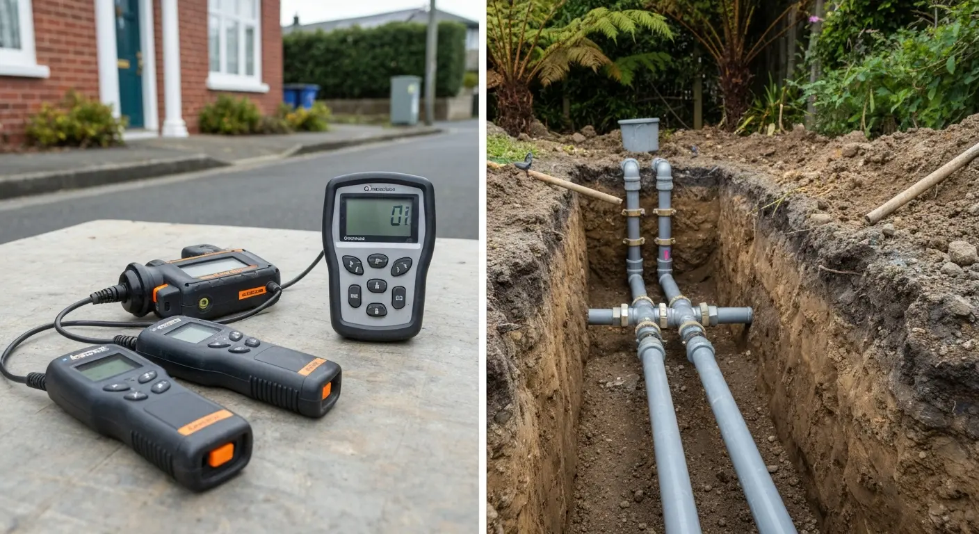 Leak detection and water line work