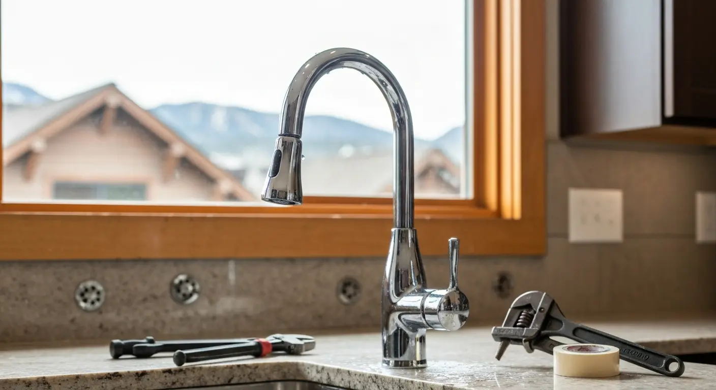 Kitchen faucet installation
